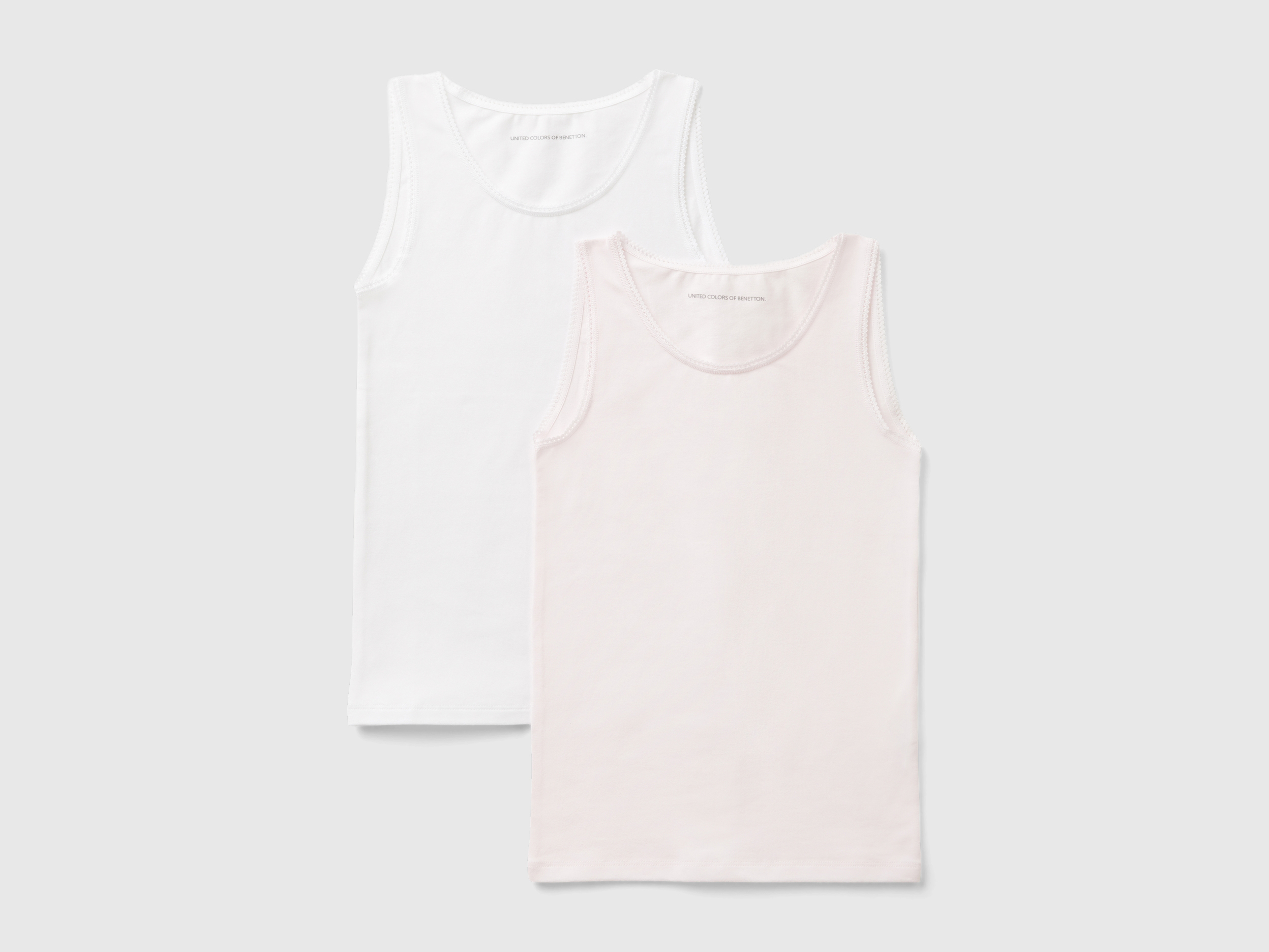 United Colors of Benetton Benetton, Δύο Φανέλες Από Βαμβακερό Στρετς, size XXS, Πολύχρωμο, Παιδικά