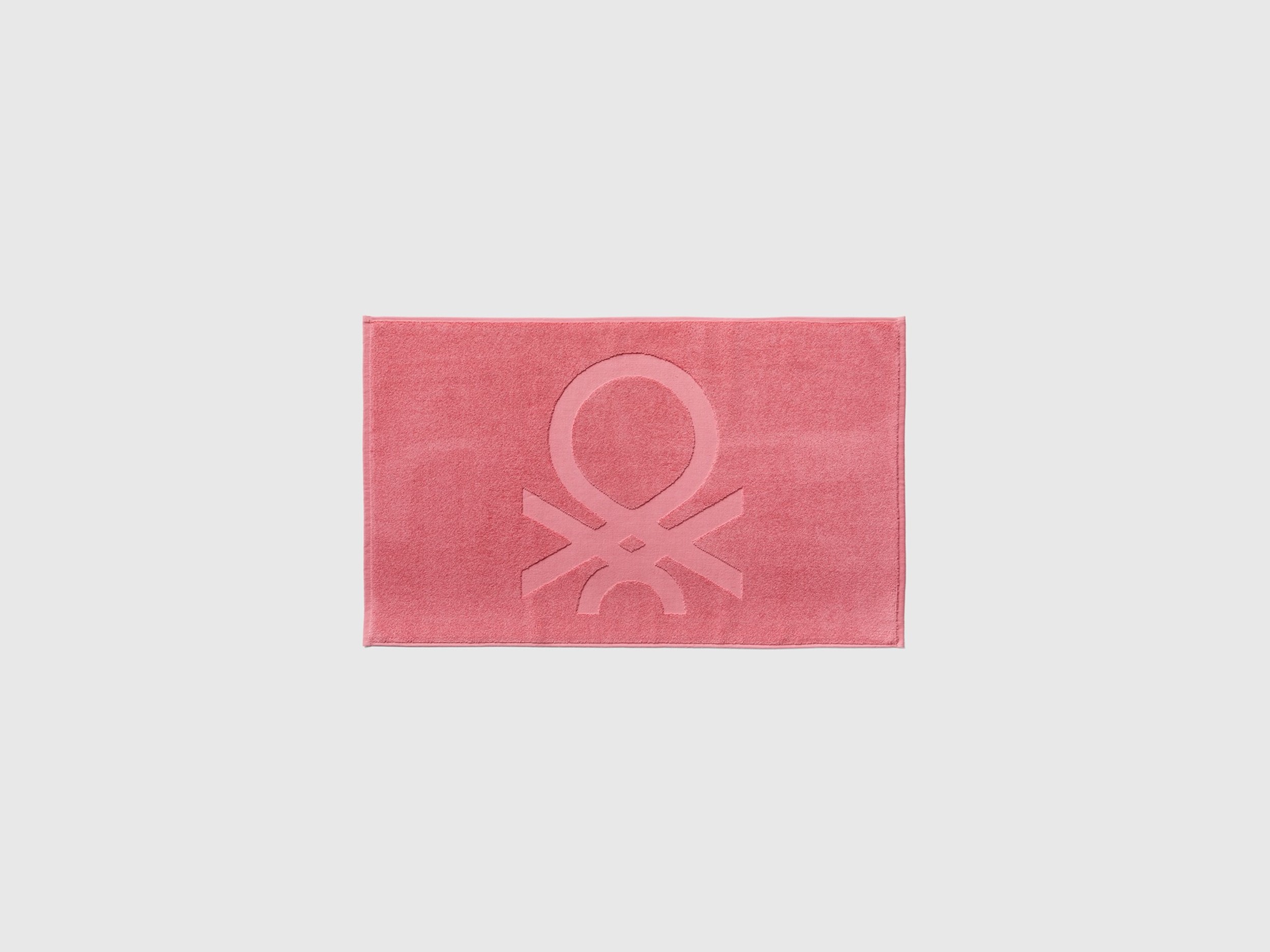 Benetton, Pink Bathroom Rug With Logo, size OS, Pink, Benetton Home