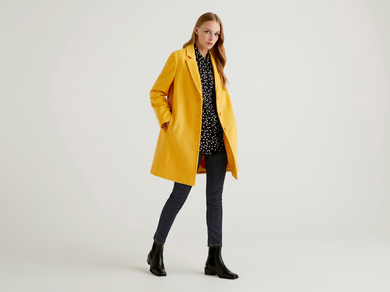 Primark Long coat discount 50% Black 38                  EU WOMEN FASHION Coats Long coat Casual 
