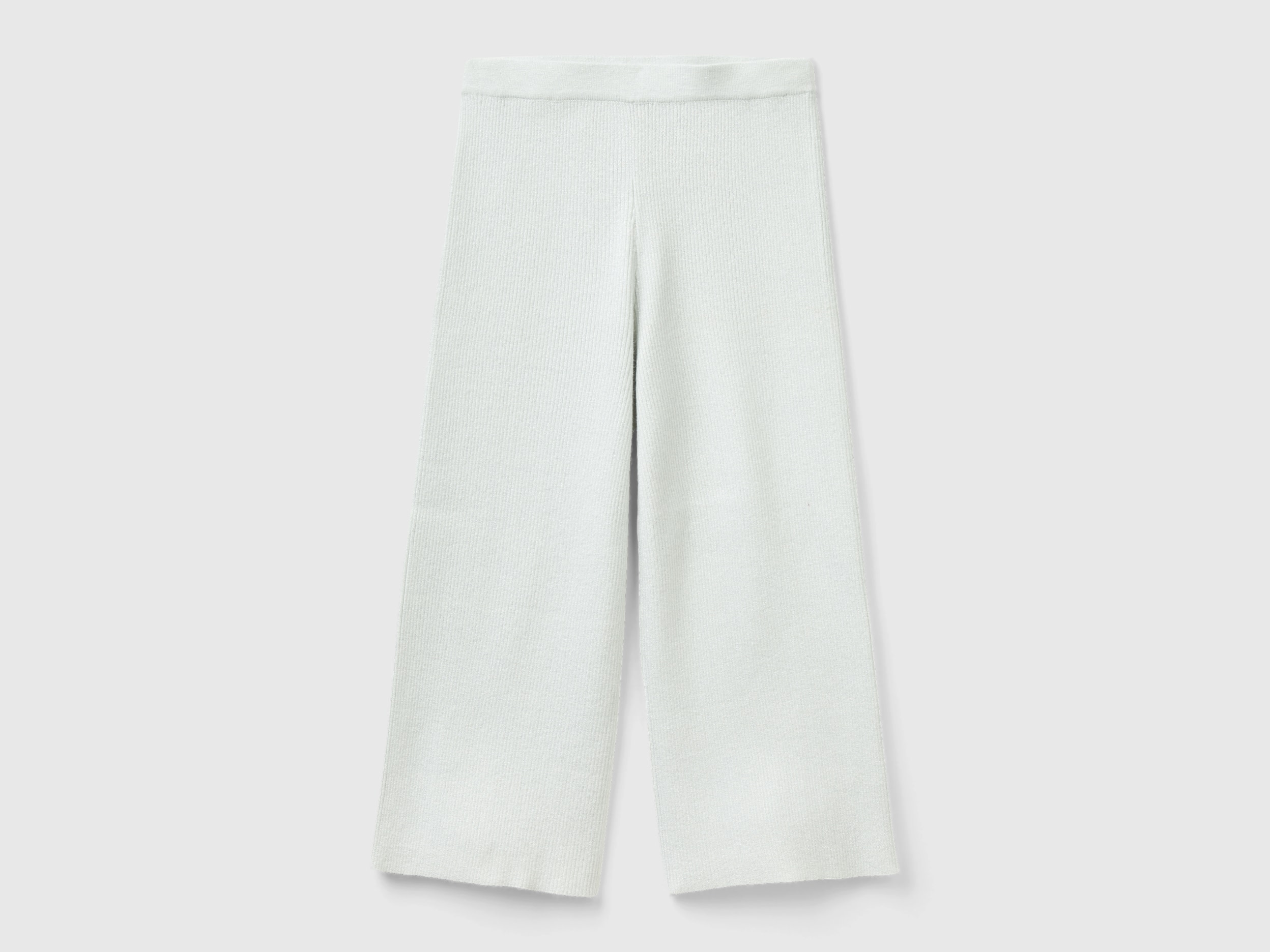 Benetton, Knit Pants With Lurex, size L, White, Kids