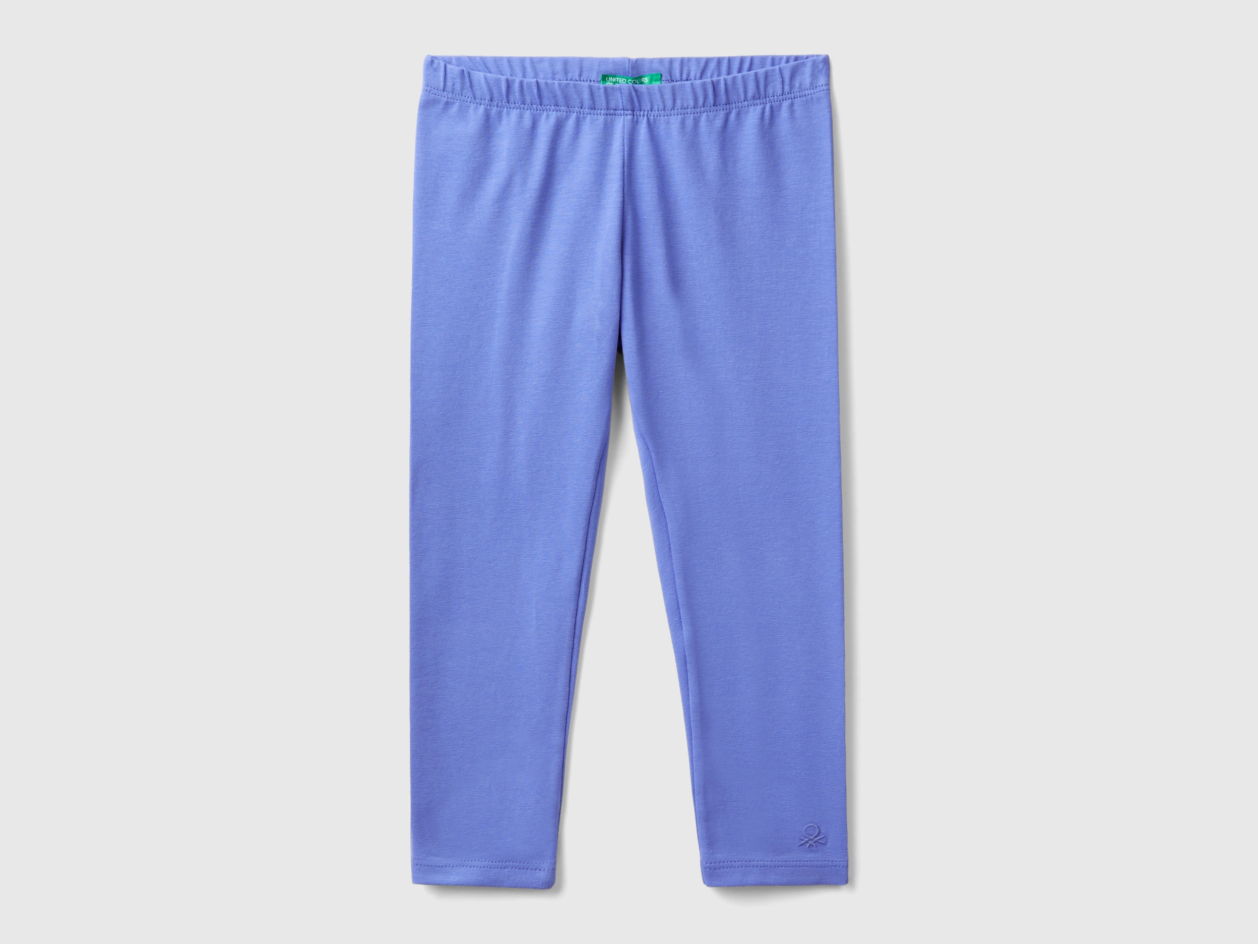 Benetton, Leggings In Cotone Stretch, Pervinca, Bambini