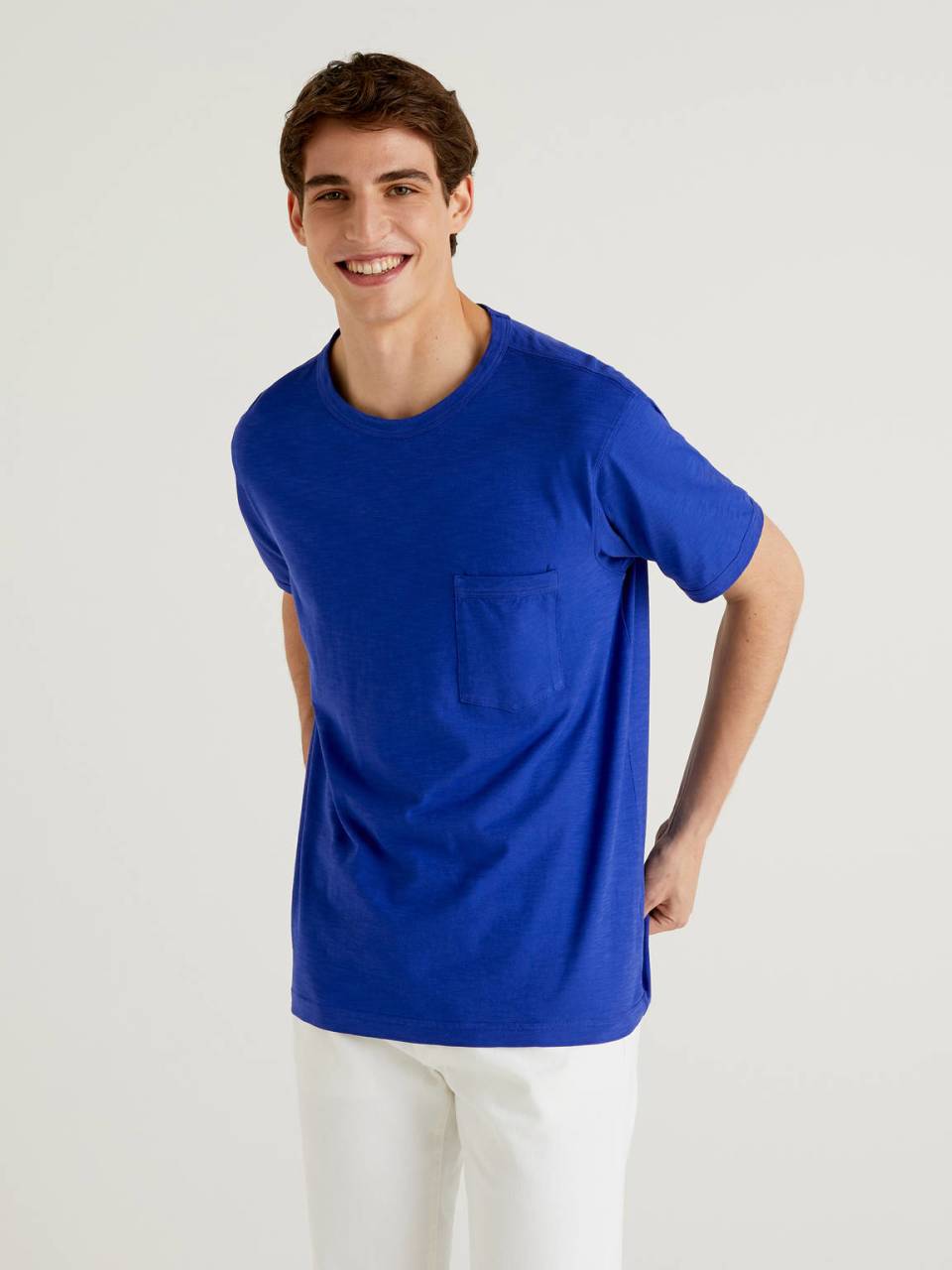 Benetton Cotton t-shirt with pocket. 1