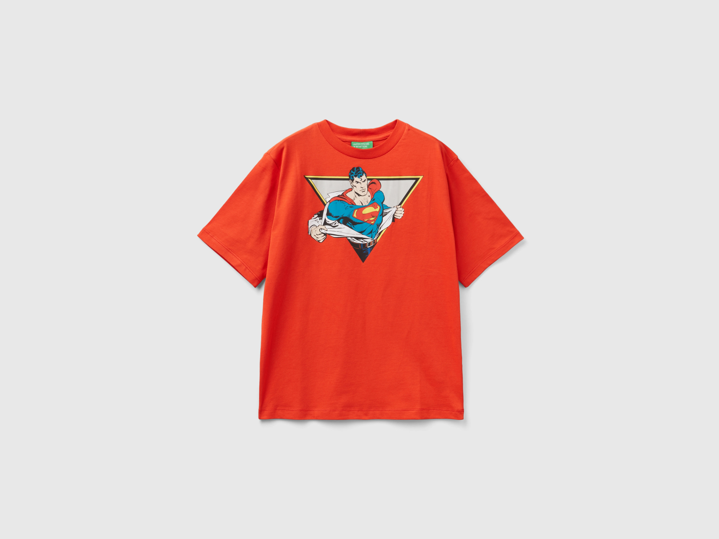 Benetton, T-shirt ©&™ Dc Comics Superman Rossa, Rosso, Bambini