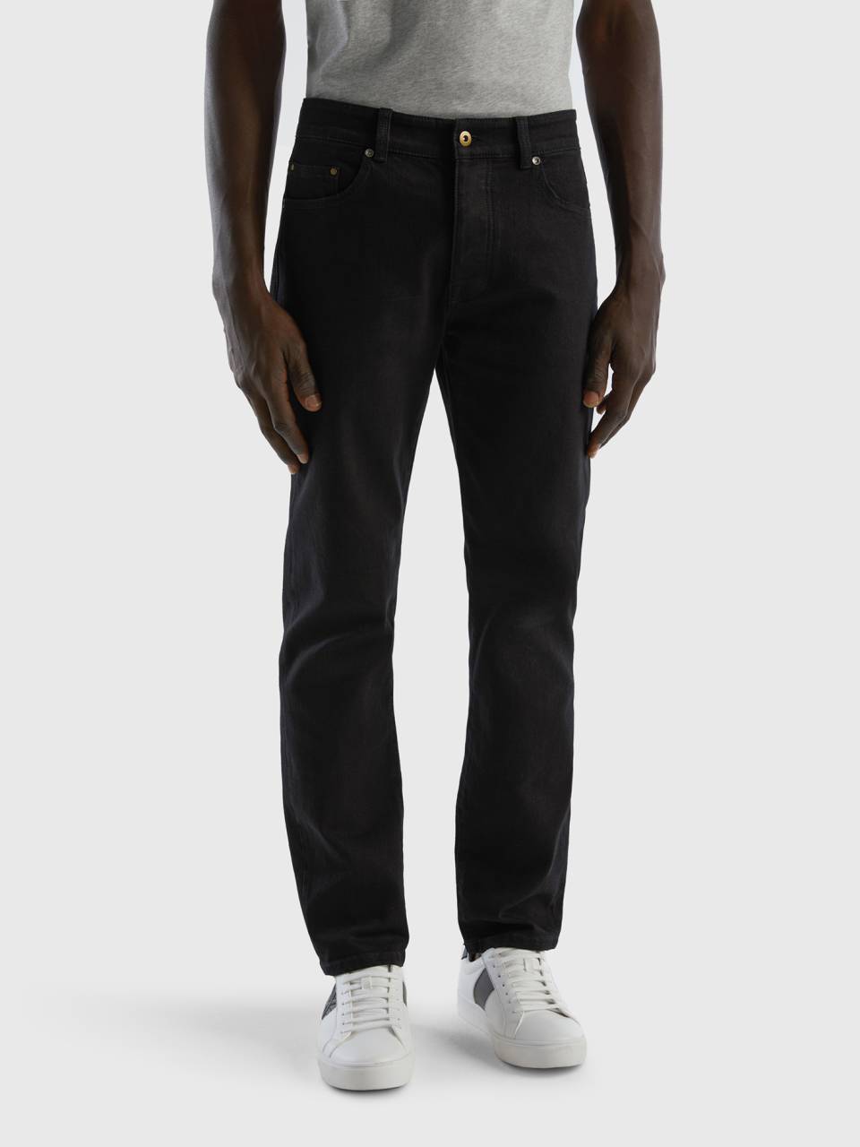Five pocket slim fit jeans - Black | Benetton