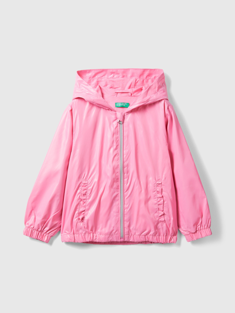 Benetton, Light rain Defender Jacket, Pink, Kids