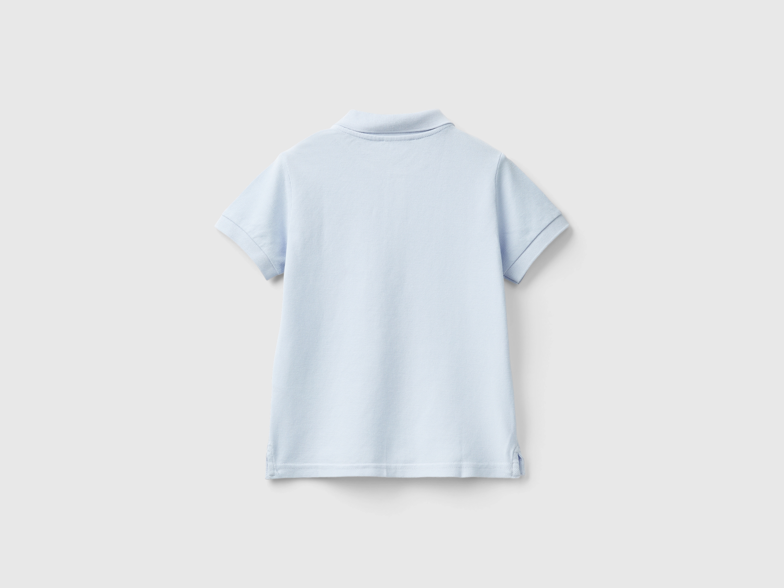Benetton, Πόλο Κοντομάνικο Από Αγνό Βαμβακερό, size 2-3, Ουρανι, Παιδικά φωτογραφία