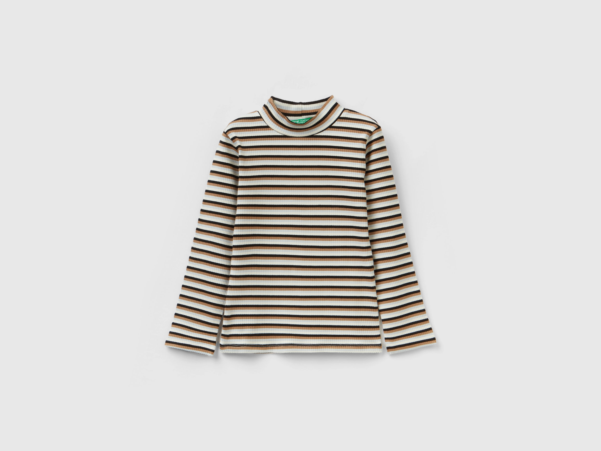 Benetton, Striped Turtleneck T-shirt, size 2-3, Multi-color, Kids