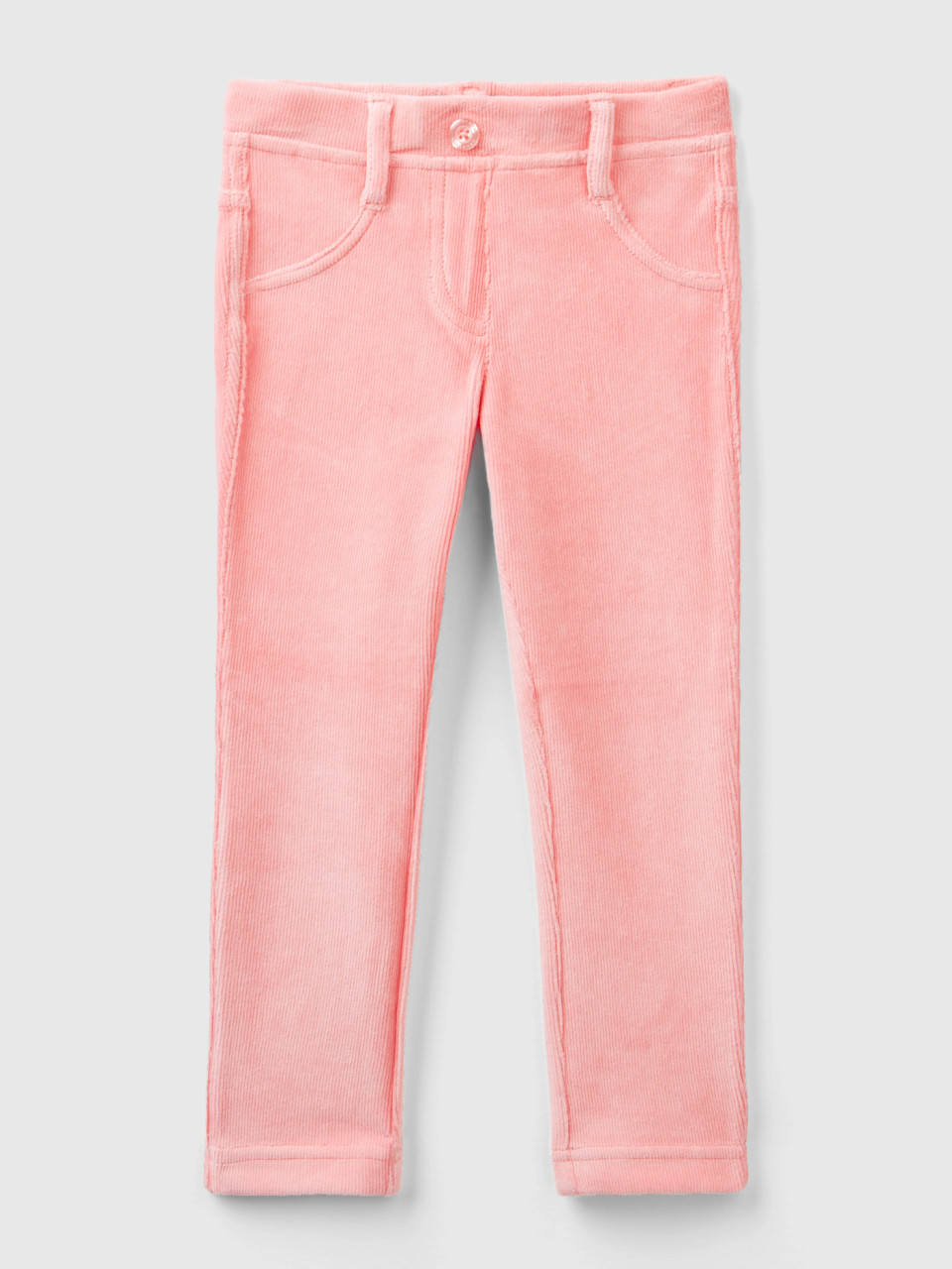 Benetton, Ribbed Chenille Trousers, Pink, Kids