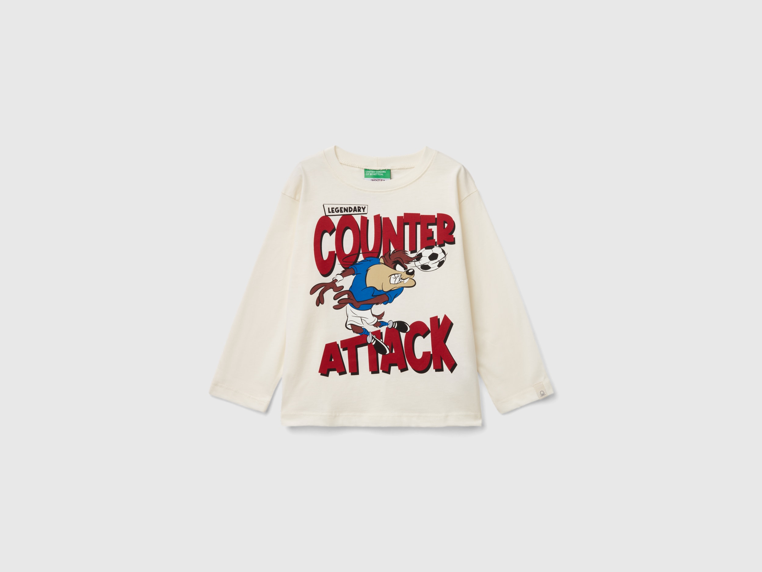 Benetton, Maglietta Regular Fit ©looney Tunes, Bianco Panna, Bambini