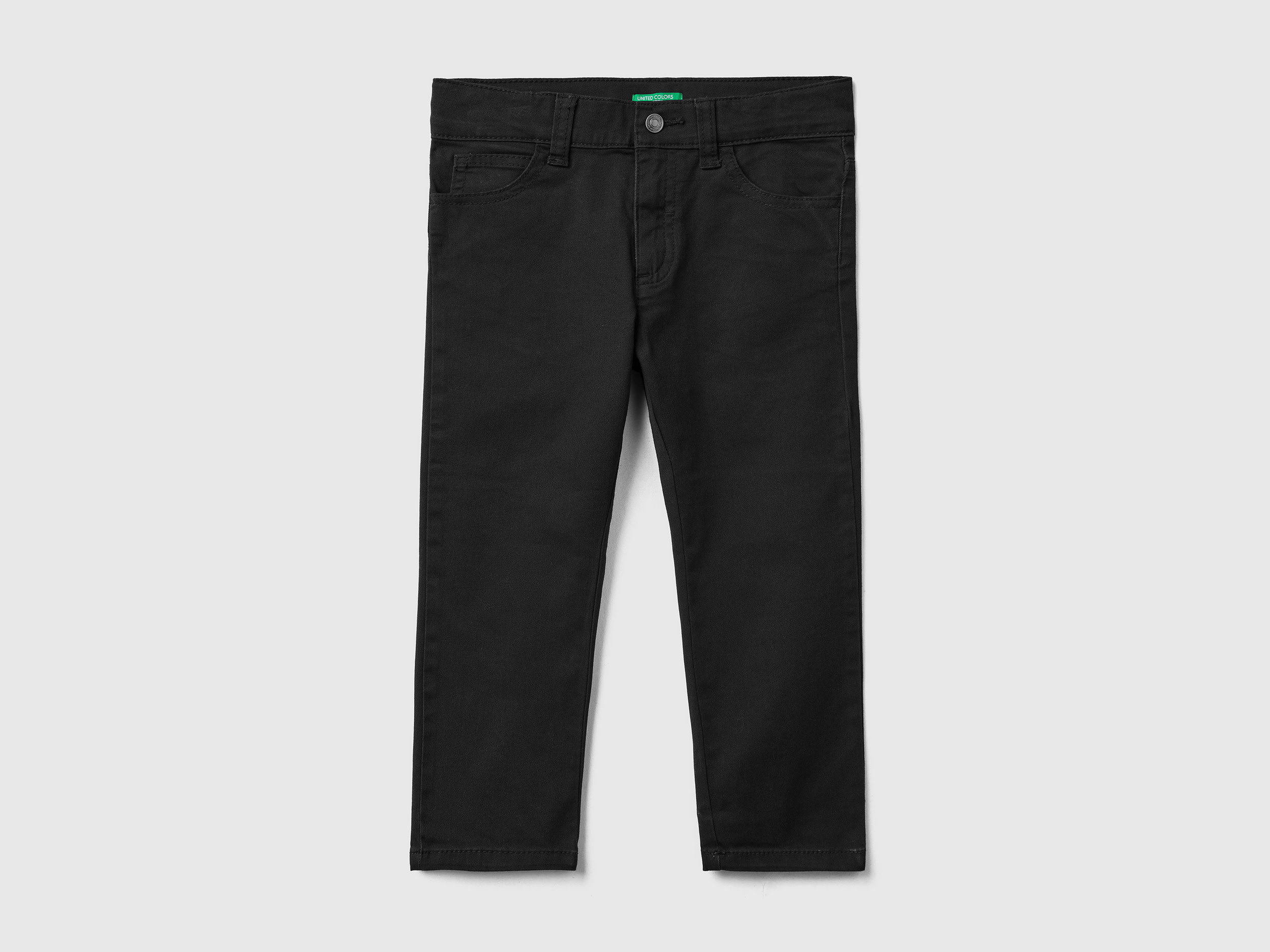 Benetton, Five-pocket Slim Fit Trousers, size 4-5, Black, Kids