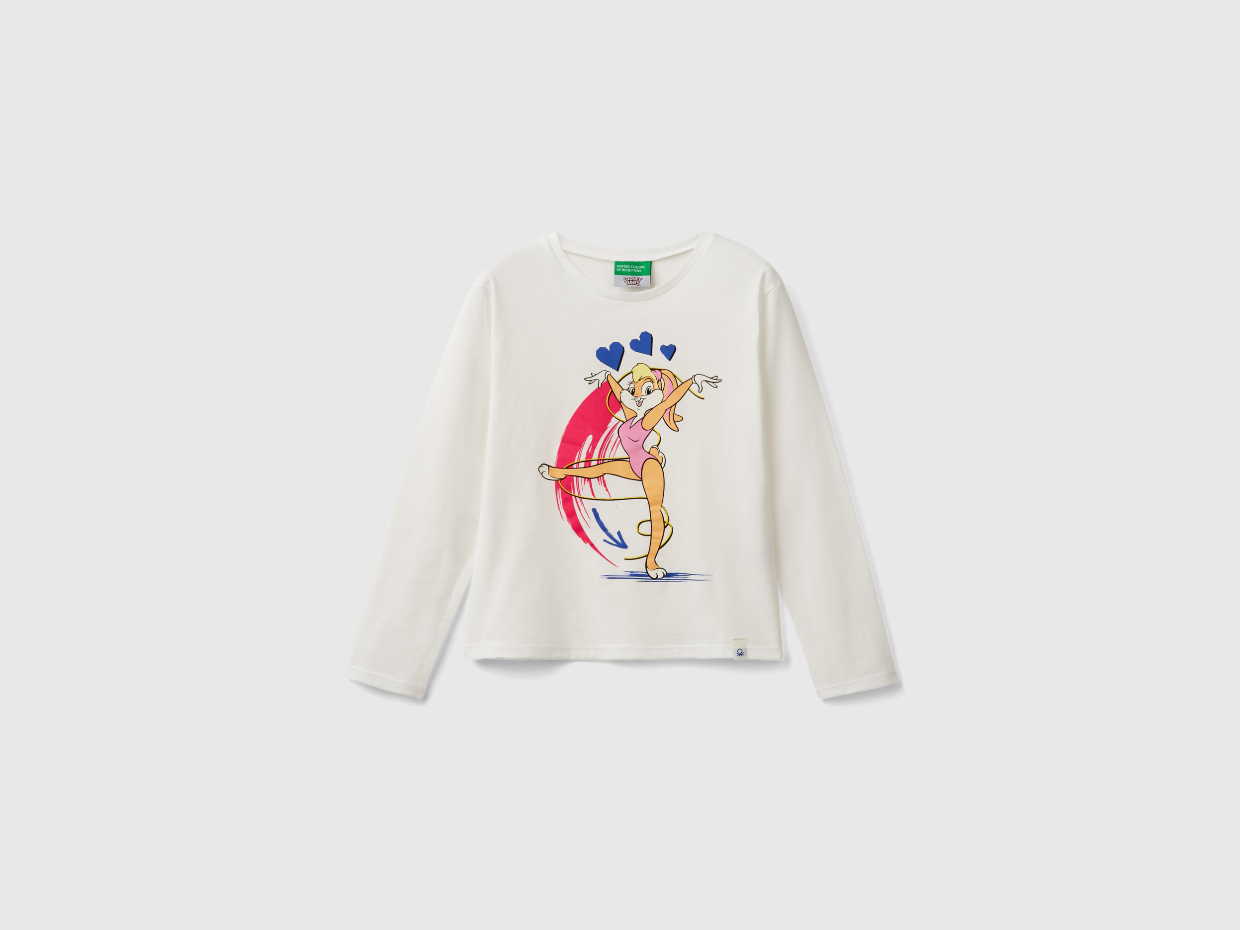 Benetton, T-shirt ©looney Tunes In Caldo Cotone Bio, Bianco Panna, Bambini