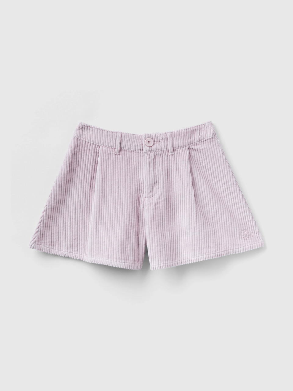 Benetton, Corduroy Bermuda Shorts, Pink, Kids