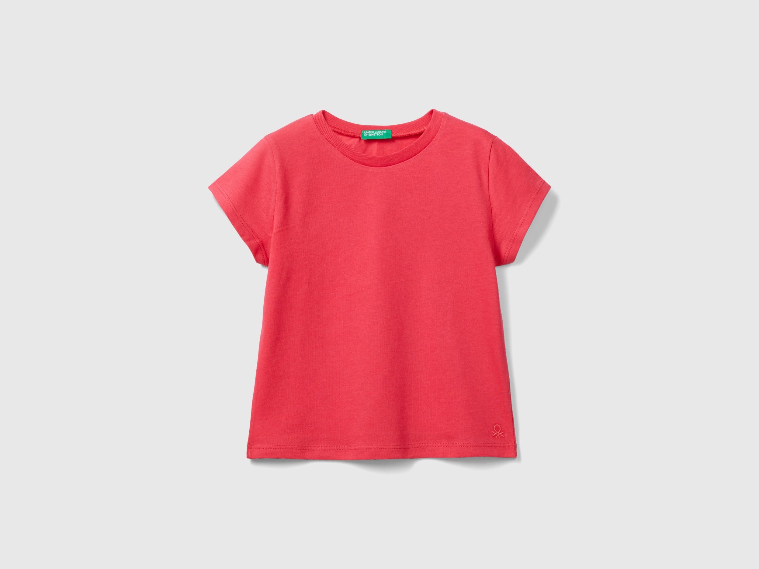 Image of Benetton, 100% Organic Cotton T-shirt, size 110, Fuchsia, Kids