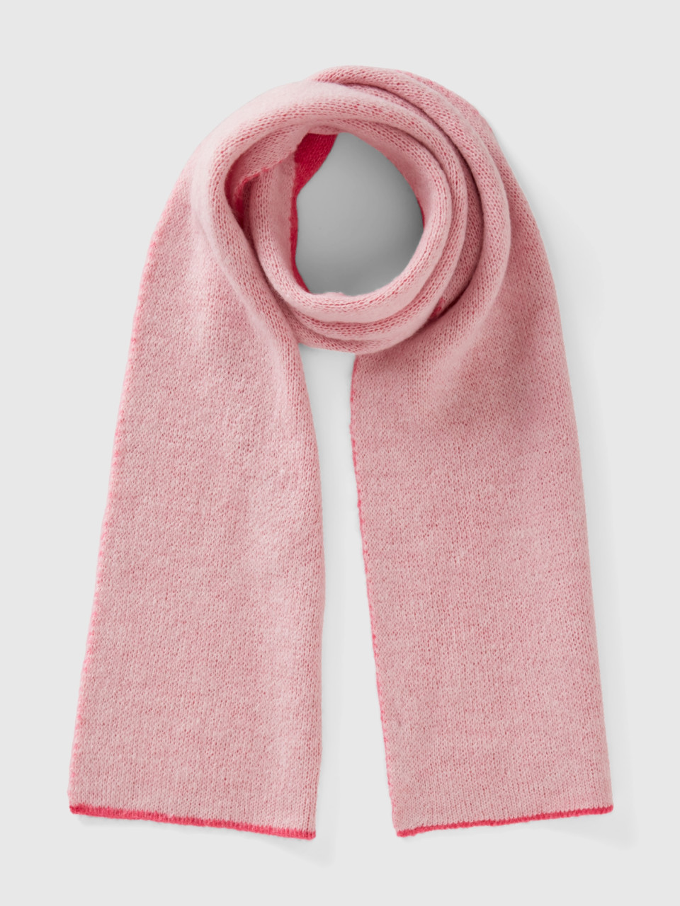 Benetton, Reversible Knit Scarf, Pink, Kids