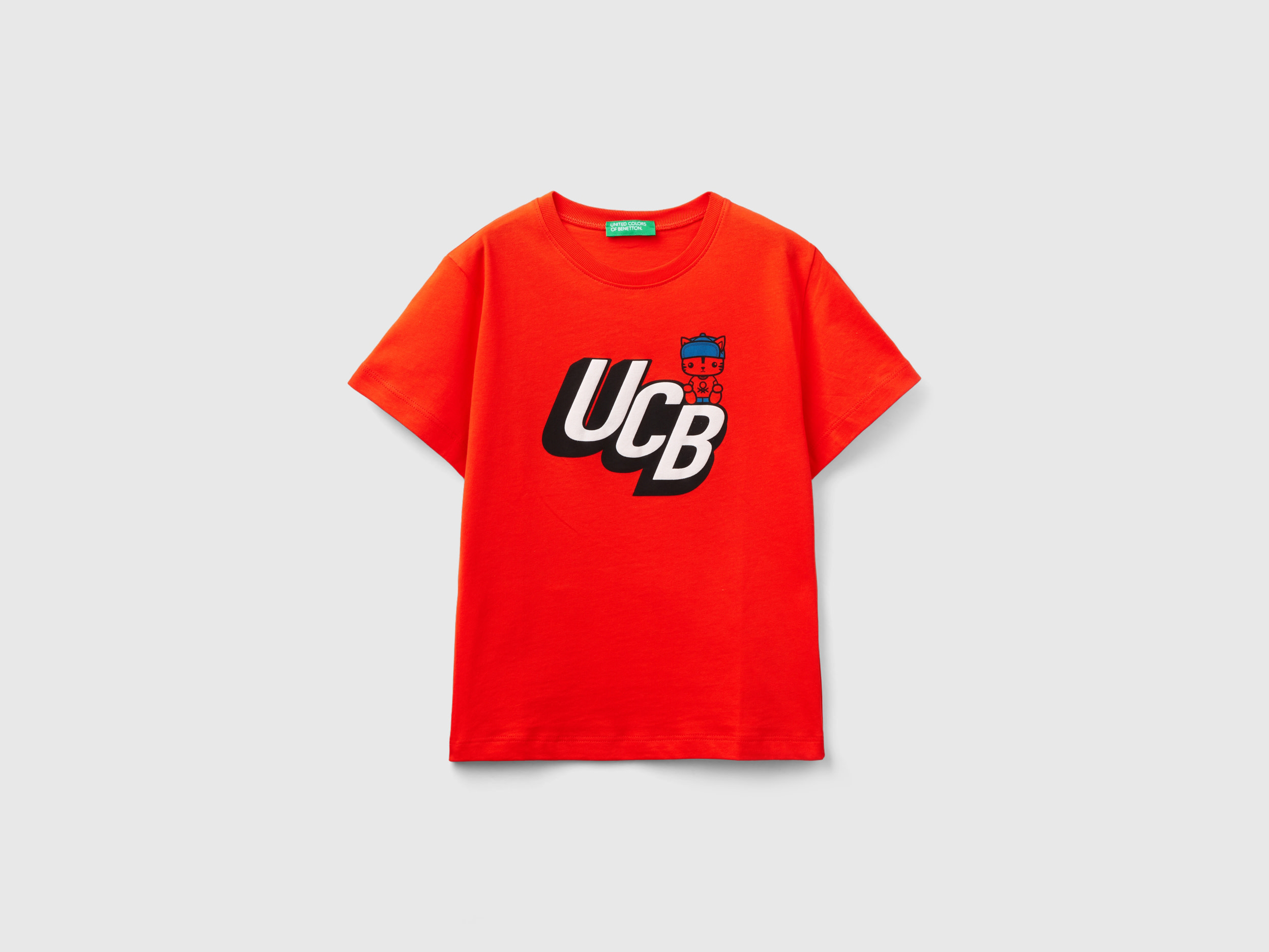 Image of Benetton, T-shirt With Print In 100% Organic Cotton, size 104, , Kids