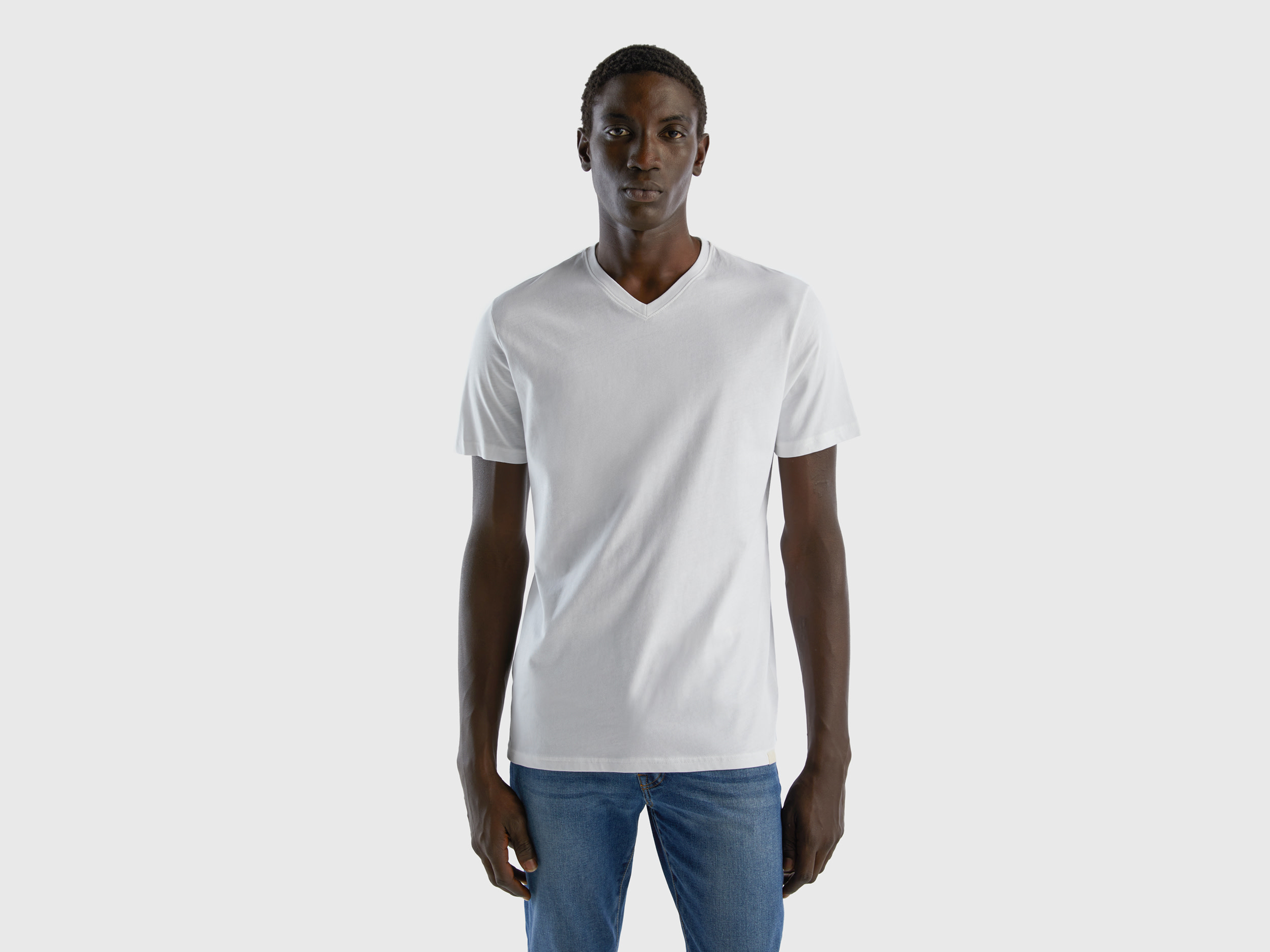 Benetton, T-shirt In Long Fiber Cotton, size XXL, White, Men