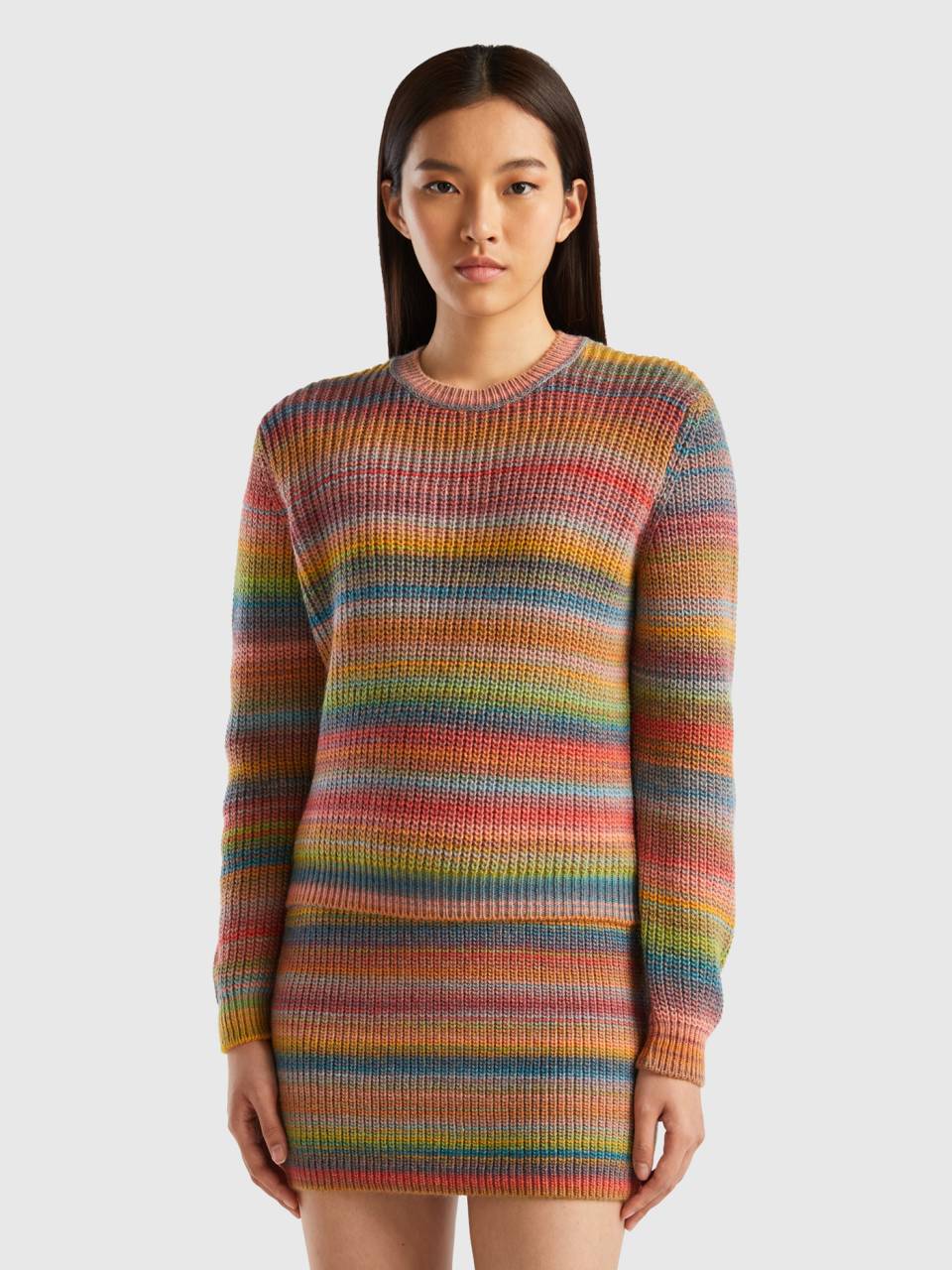 Multicolor striped sweater - Multi-color | Benetton