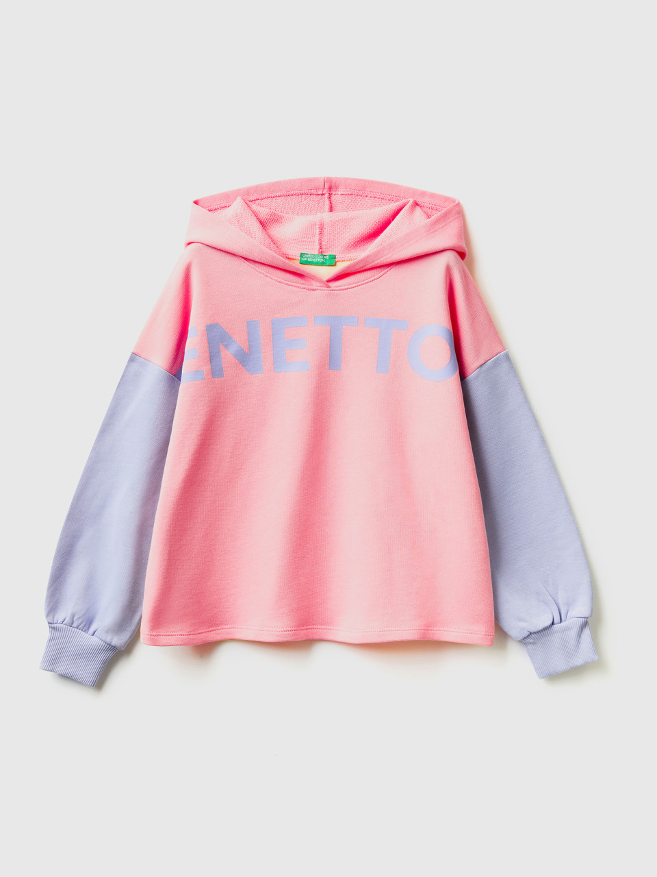Benetton, Oversize-sweatshirt Mit Kapuze, Bunt, female