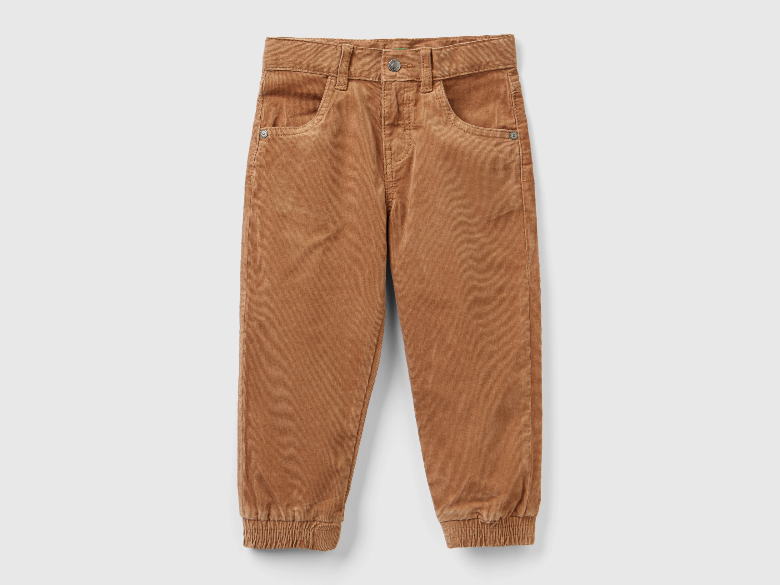Benetton, Stretch Corduroy Trousers, size 12-18, Beige, Kids