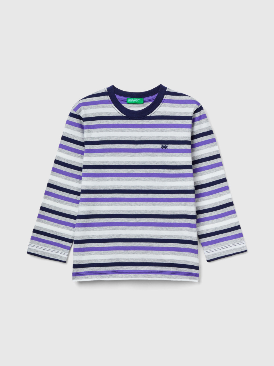 Benetton, T-shirt Rayé 100 % Coton, Multicolore, Enfants