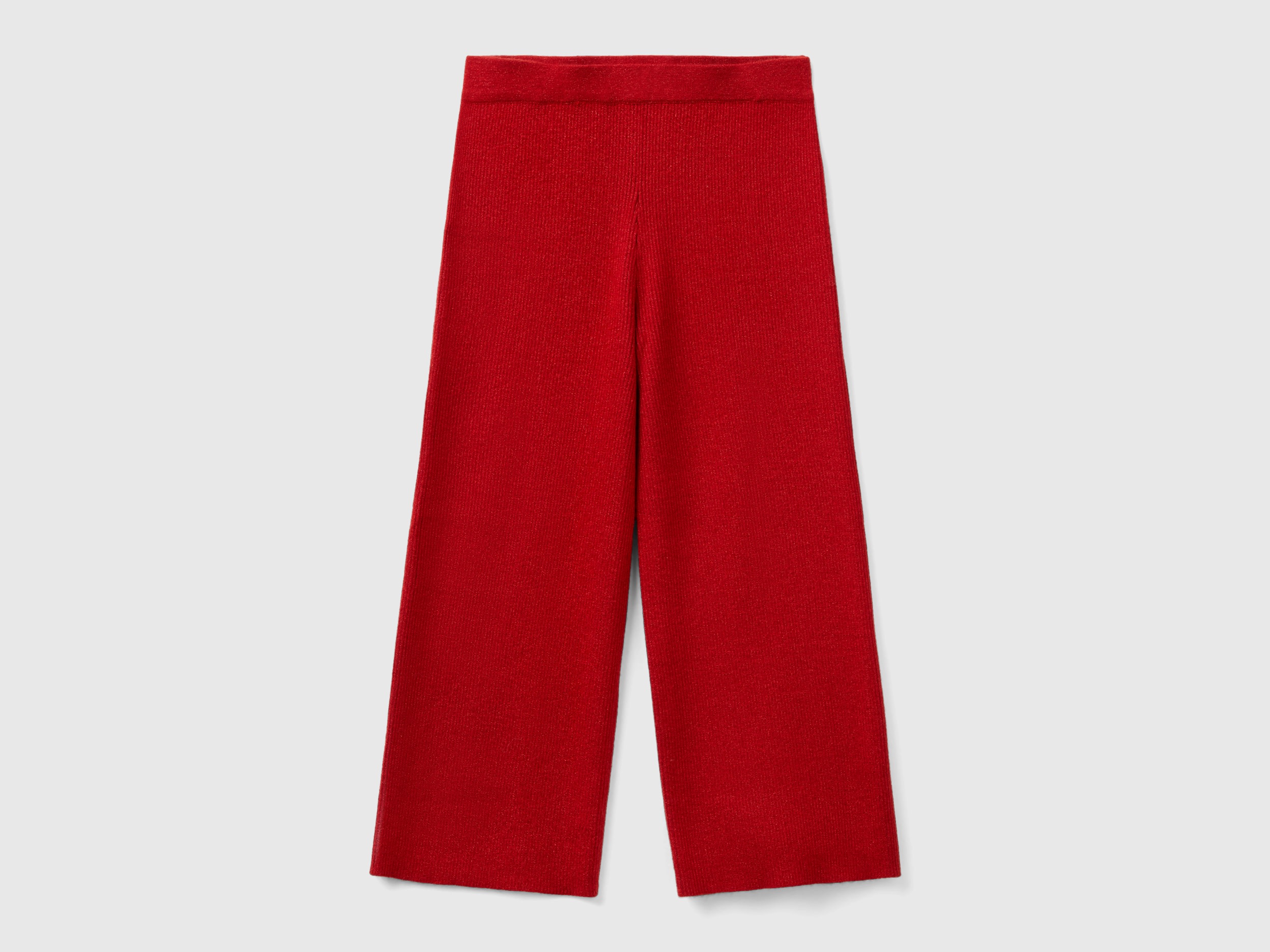 Benetton, Knit Pants With Lurex, size S, Red, Kids