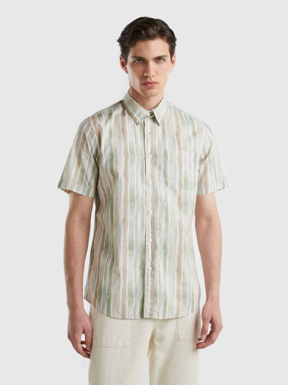 Benetton Short sleeve patterned shirt. 1