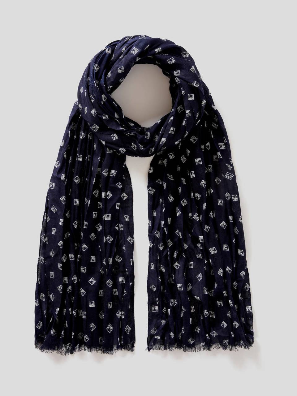 Benetton Patterned scarf in sustainable viscose. 1