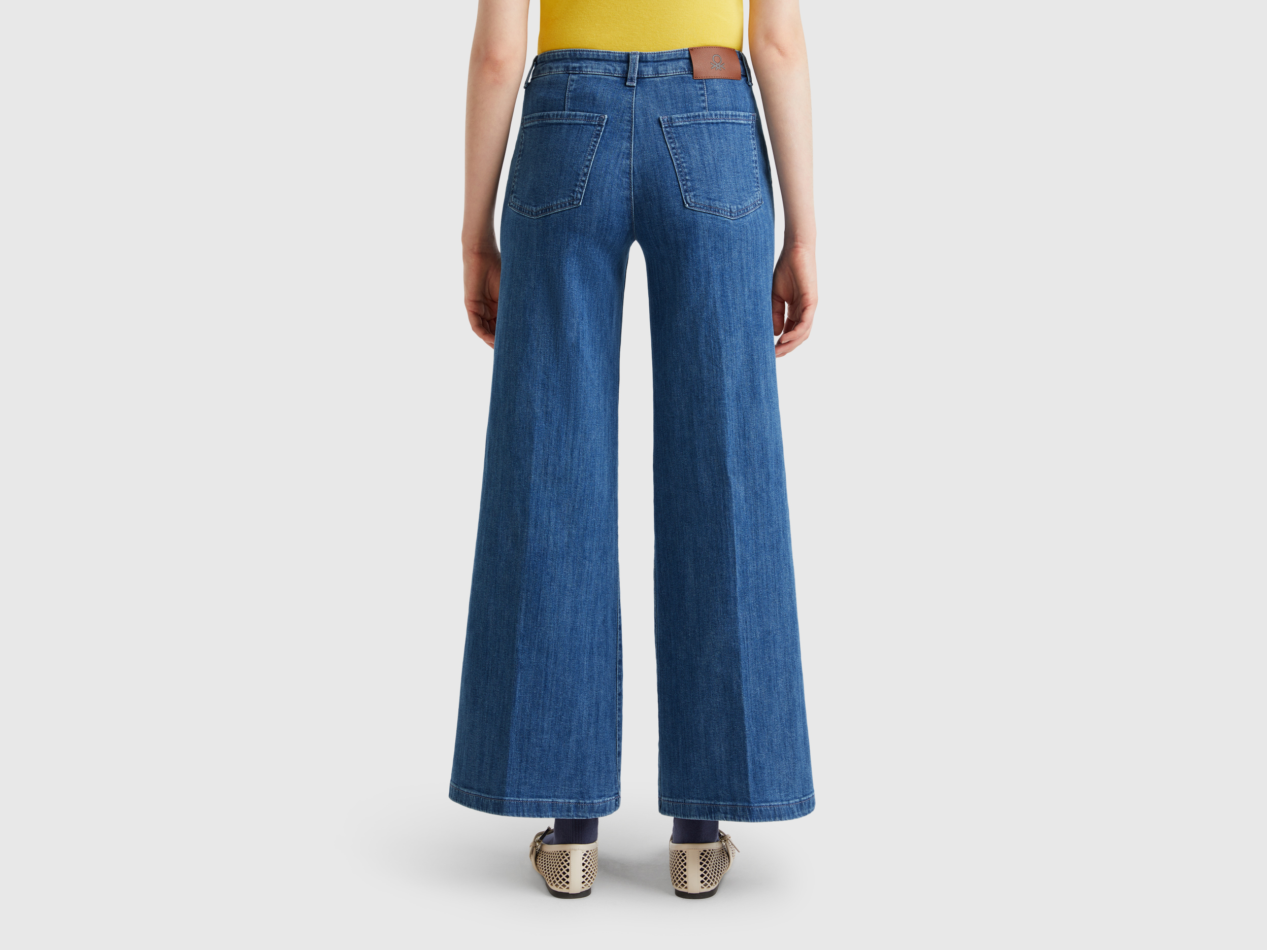 Benetton, Τζιν Wide Fit, size , Ανοιχτο Μπλε, Γυναικεία φωτογραφία