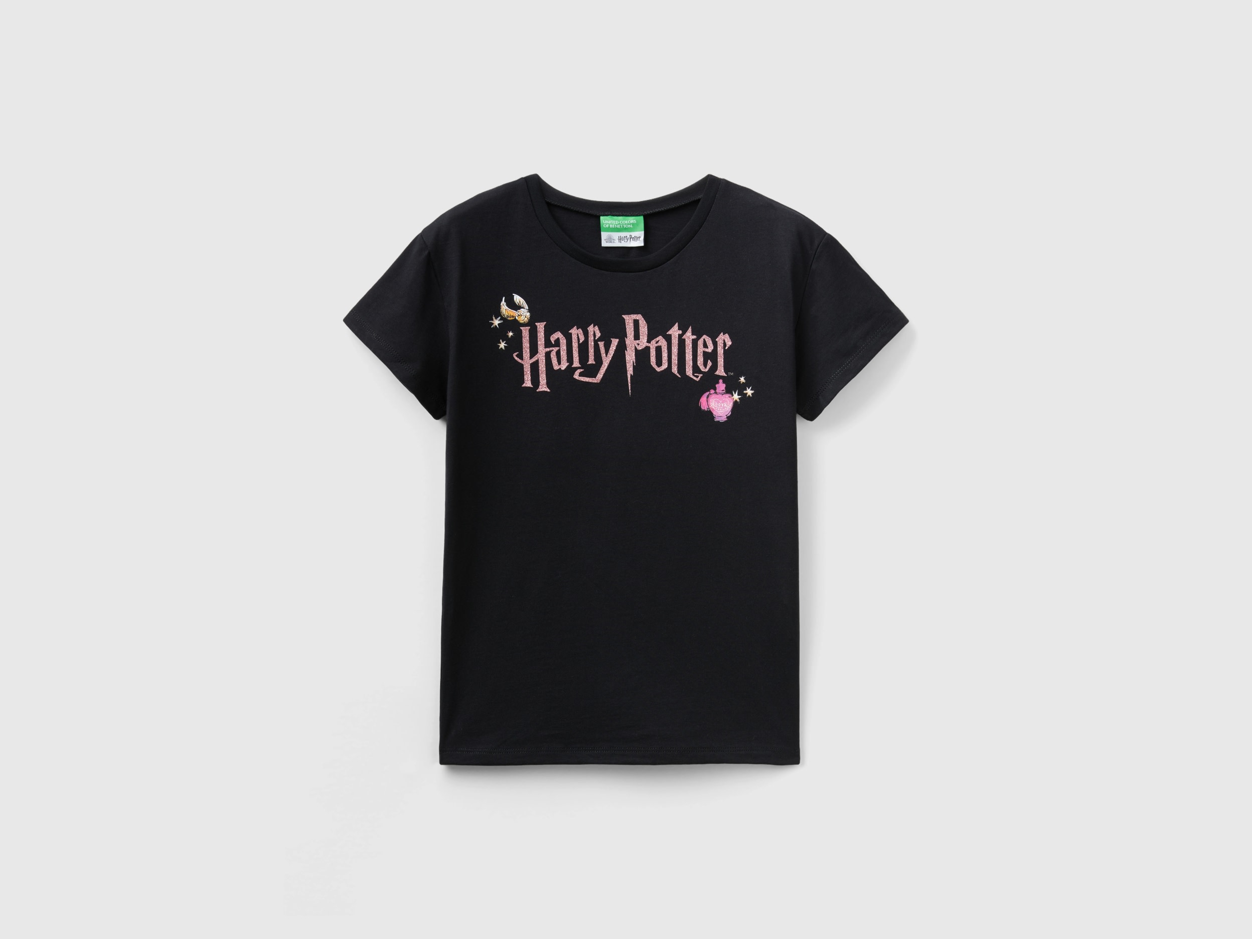 Benetton, Short Sleeve Harry Potter T-shirt, size 2XL, Black, Kids