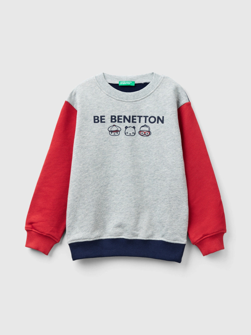 Benetton, Sweat 100% Algodão Orgânico, Multicor, Crianças
