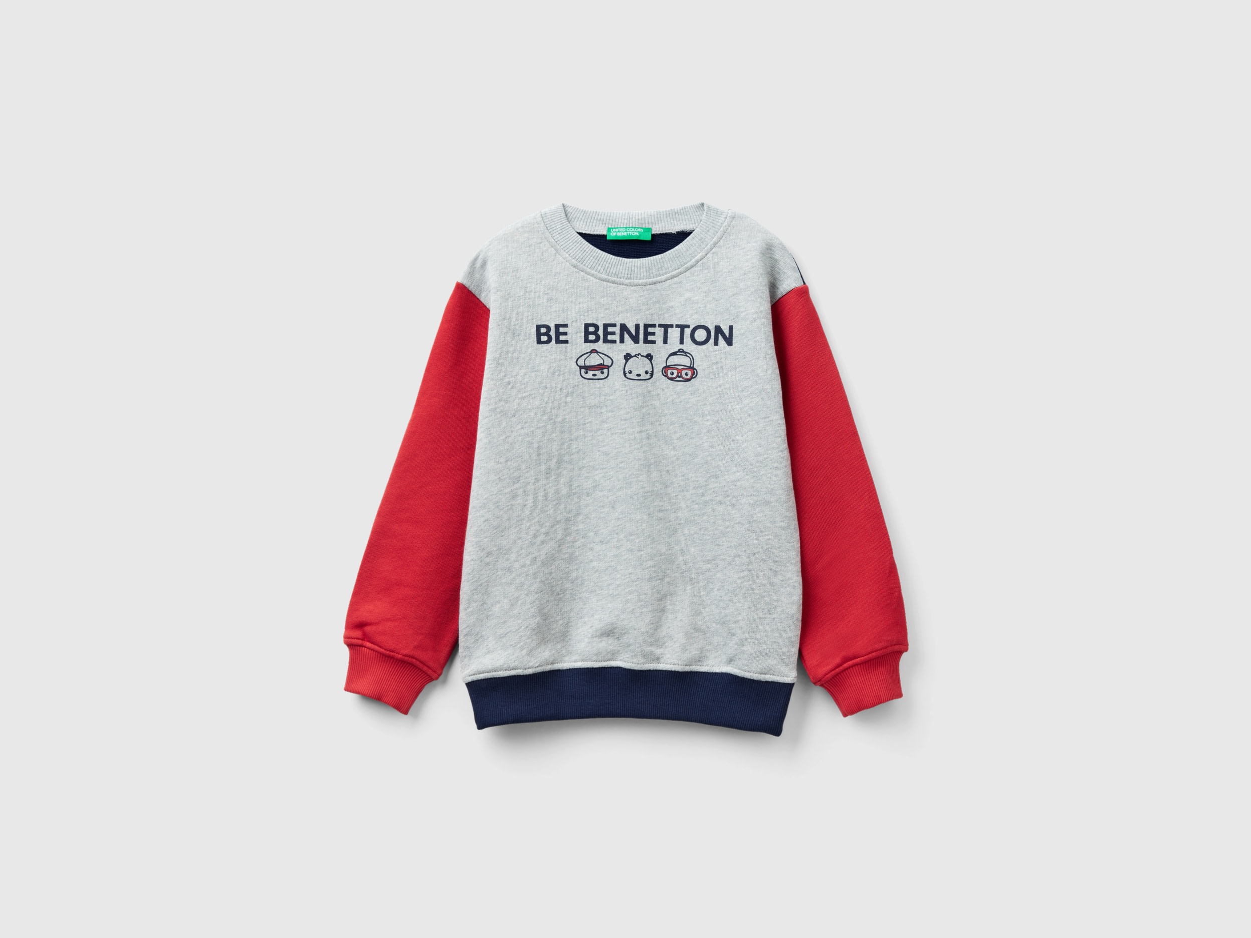 Benetton, Sweatshirt In 100% Organic Cotton, size 18-24, Multi-color, Kids