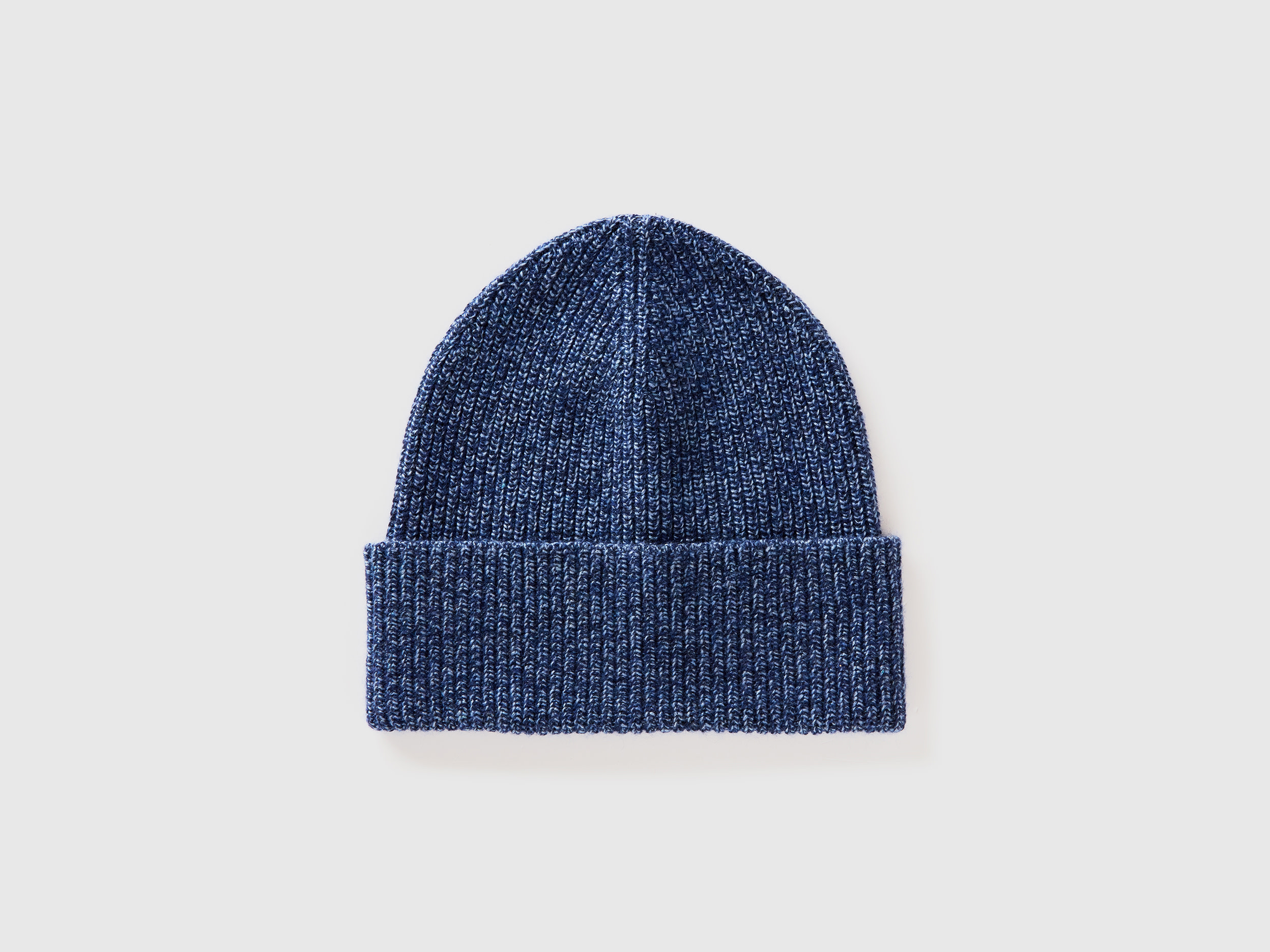Benetton, Cappello In Misto Lana E Cashmere, Blu, Uomo