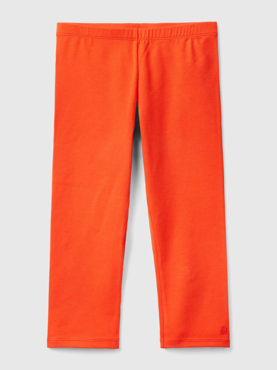 Benetton, 3/4-leggings Aus Elastischer Baumwolle, Rot, female