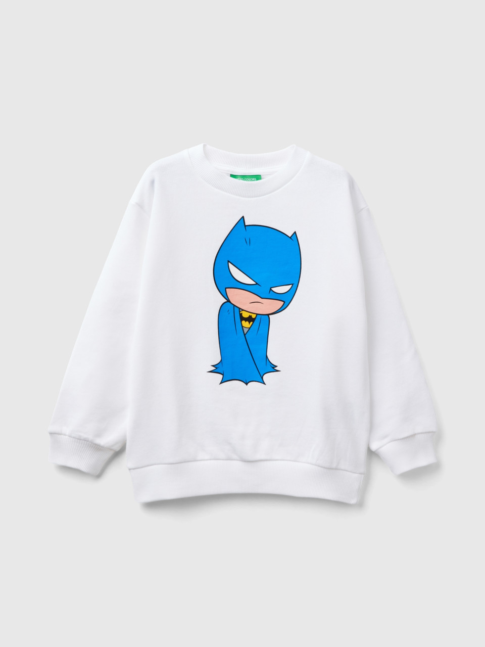 Benetton, White Batman ©&™ Dc Comics Sweatshirt, White, Kids