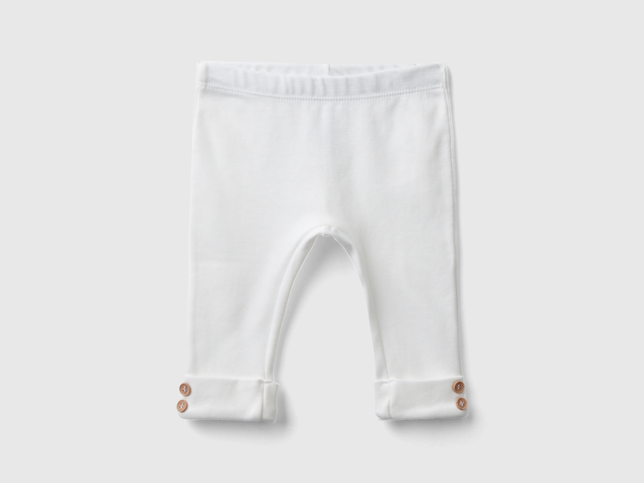 Benetton, Organic Cotton Leggings, size 9-12, Creamy White, Kids