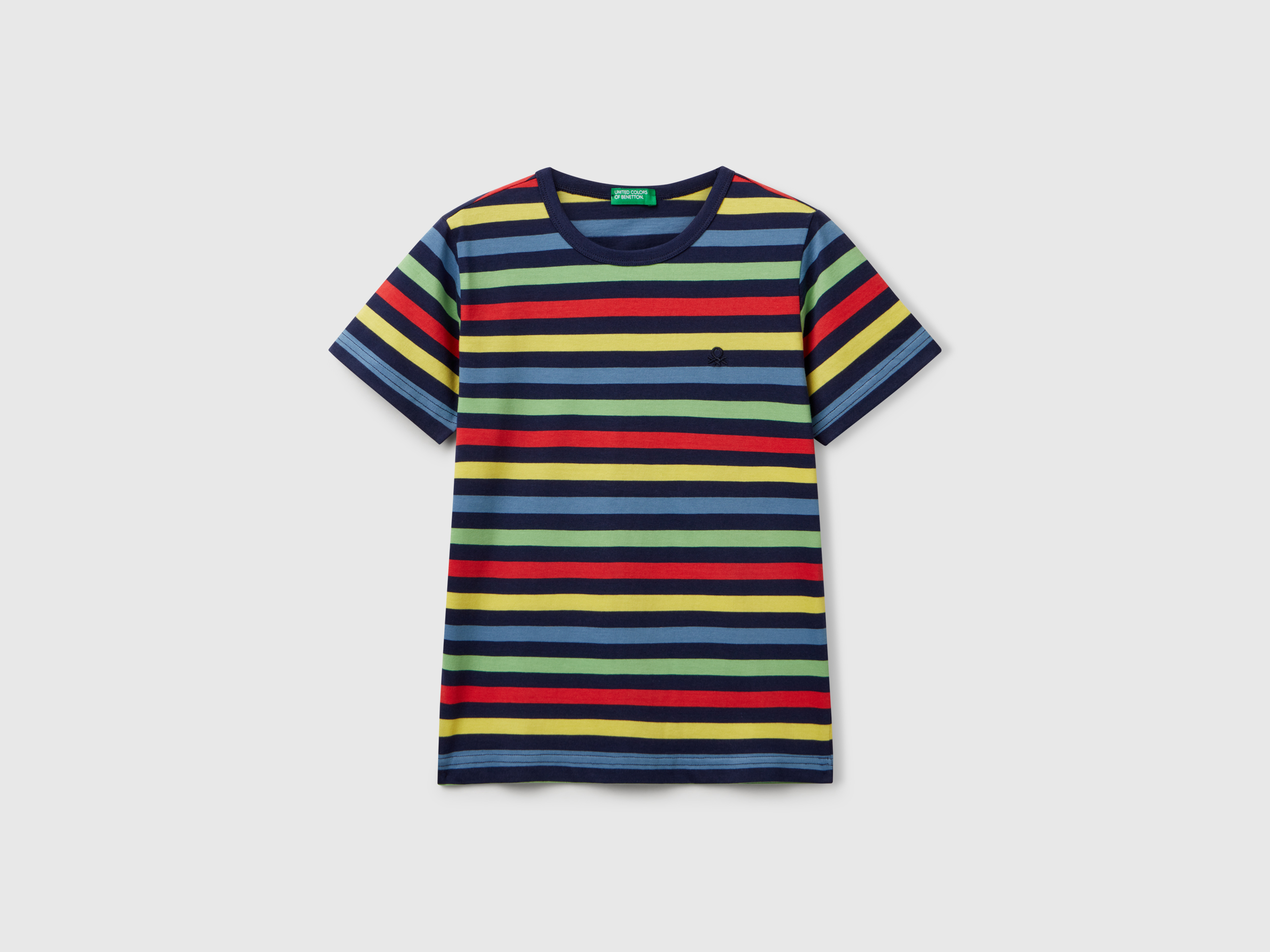 Benetton, Gestreiftes T-shirt Aus 100 % Baumwolle, size 3XL, Bunt, male