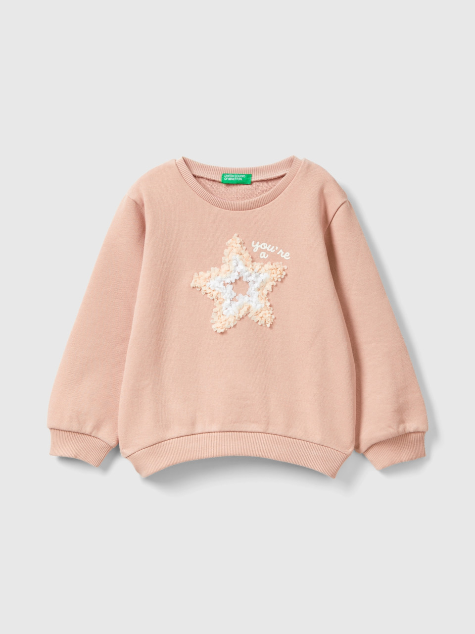 Benetton, Sweater Mit Applikationen Mit Blütenblatteffekt, Hautfarbe, female