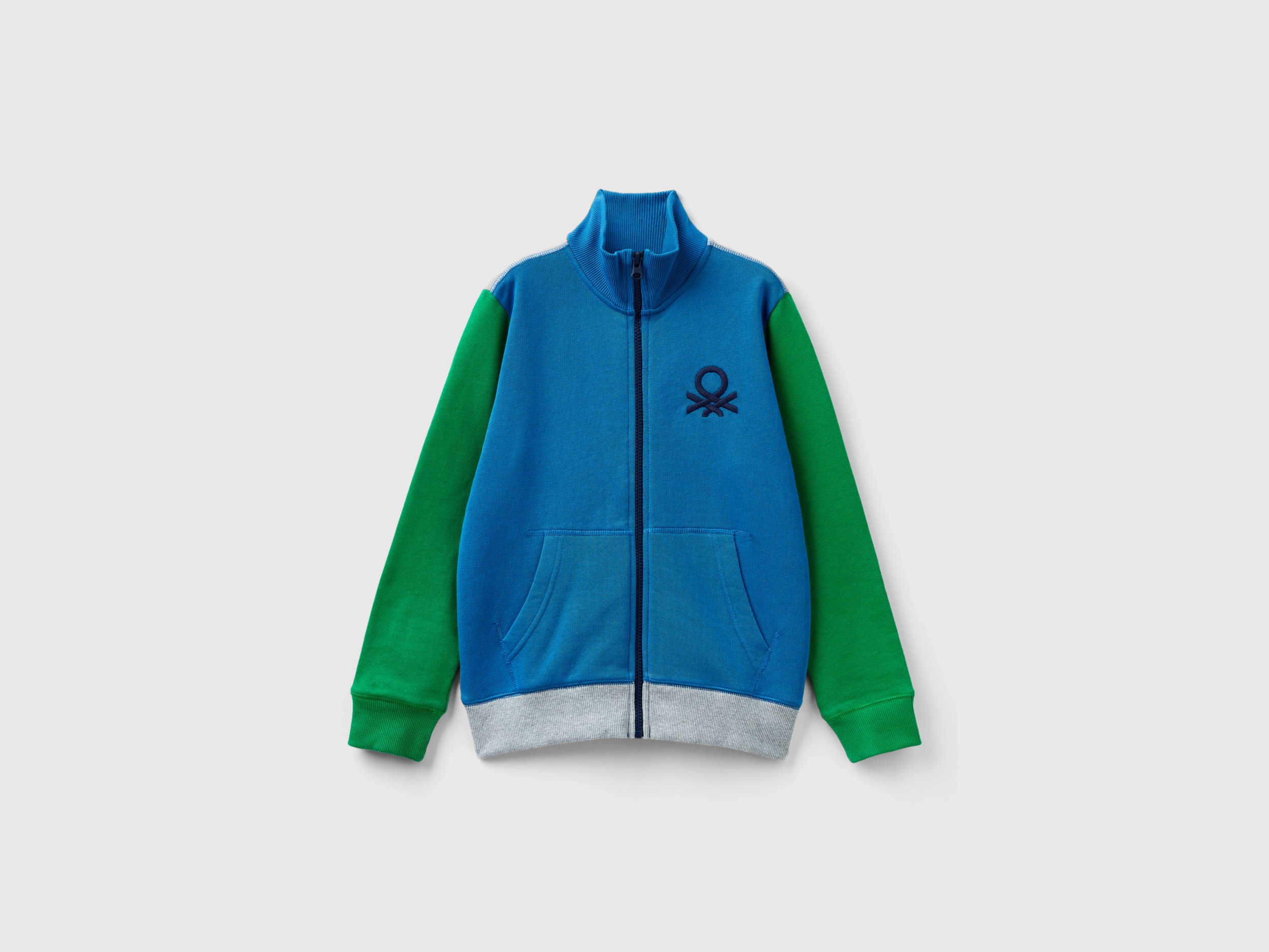 Benetton, Pure Cotton Sweatshirt With Zipper, size M, Multi-color, Kids