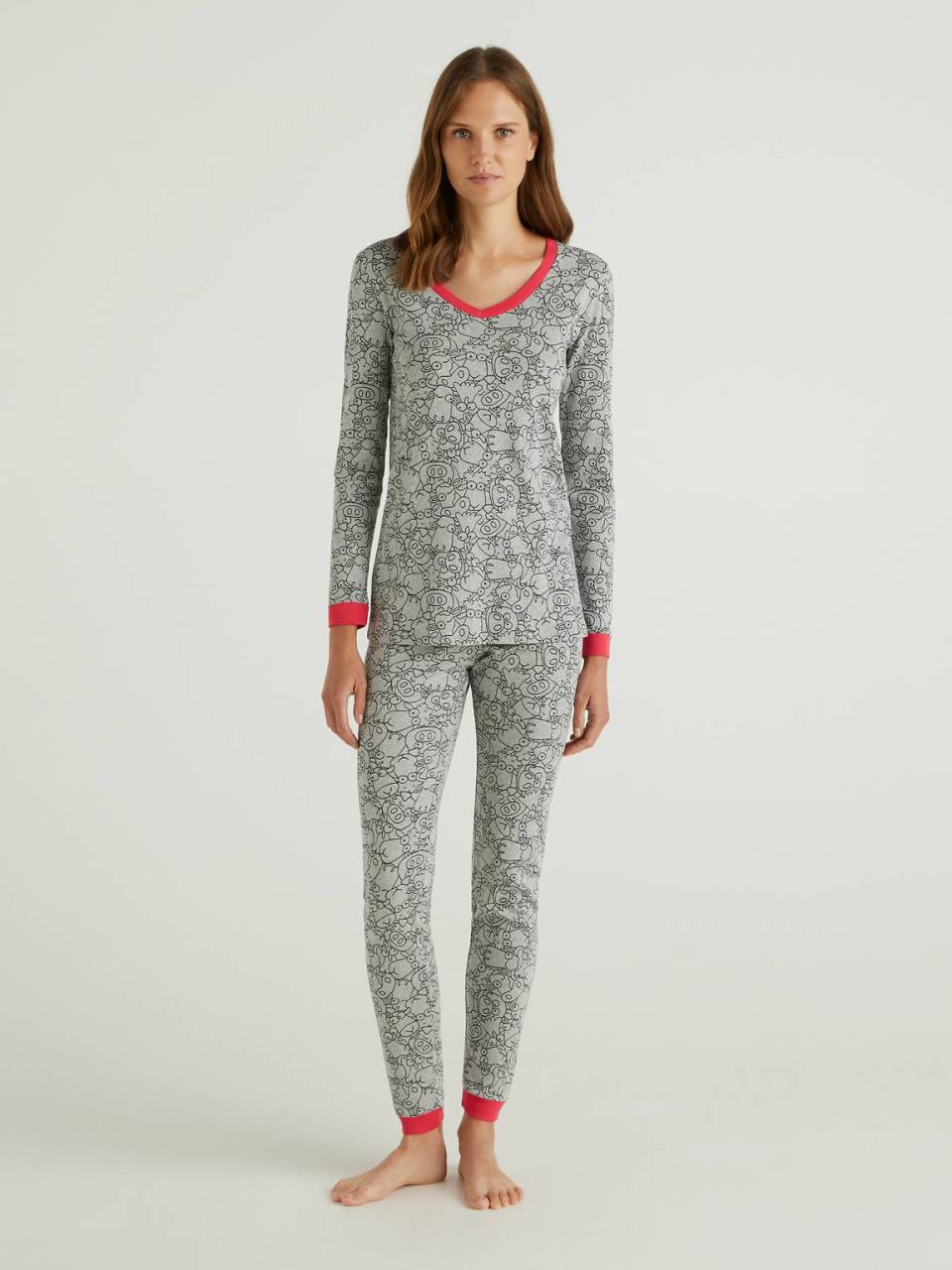 Benetton Patterned 100% cotton pyjamas. 1