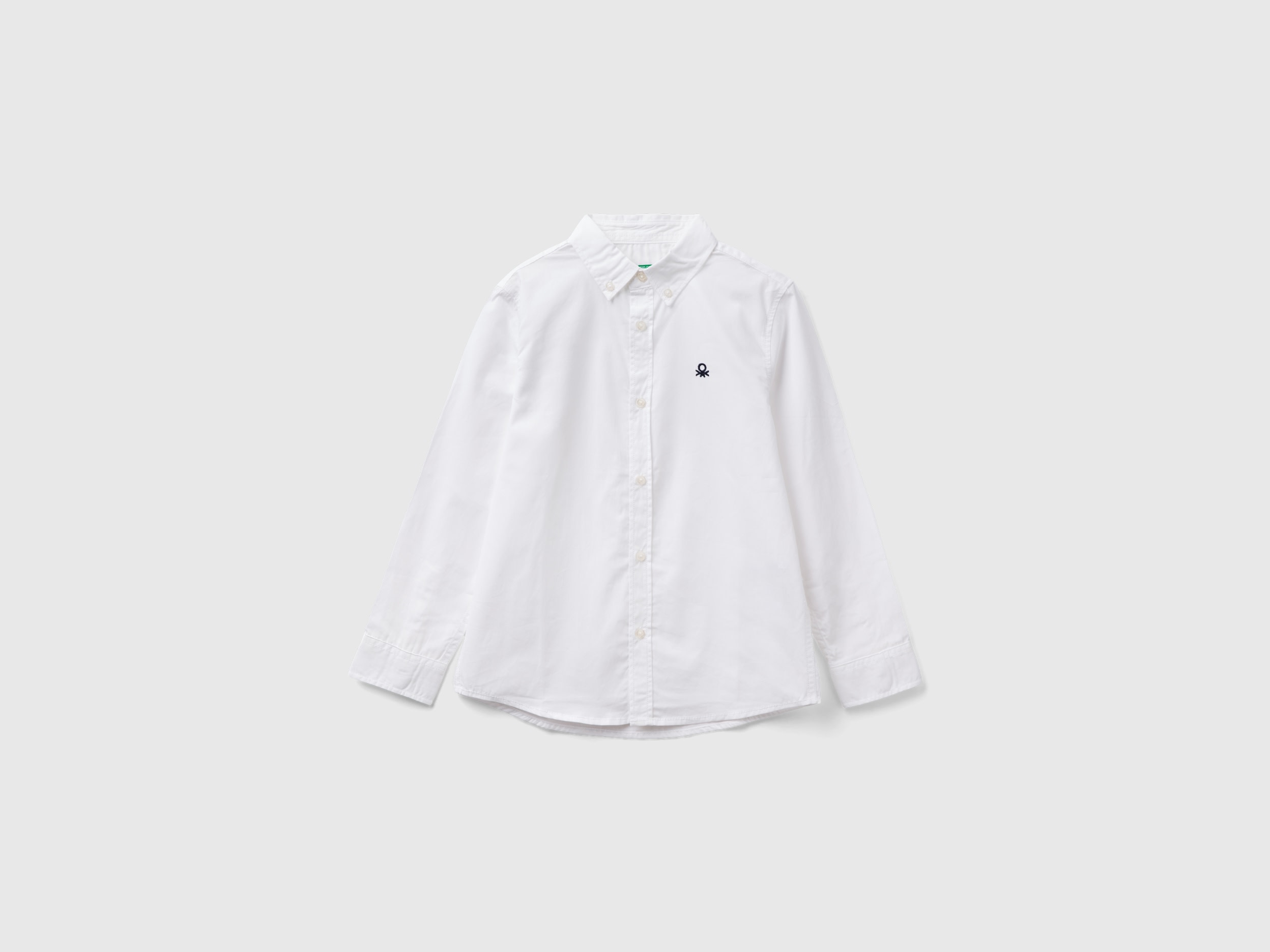 Benetton, Camicia Button Down, Bianco, Bambini