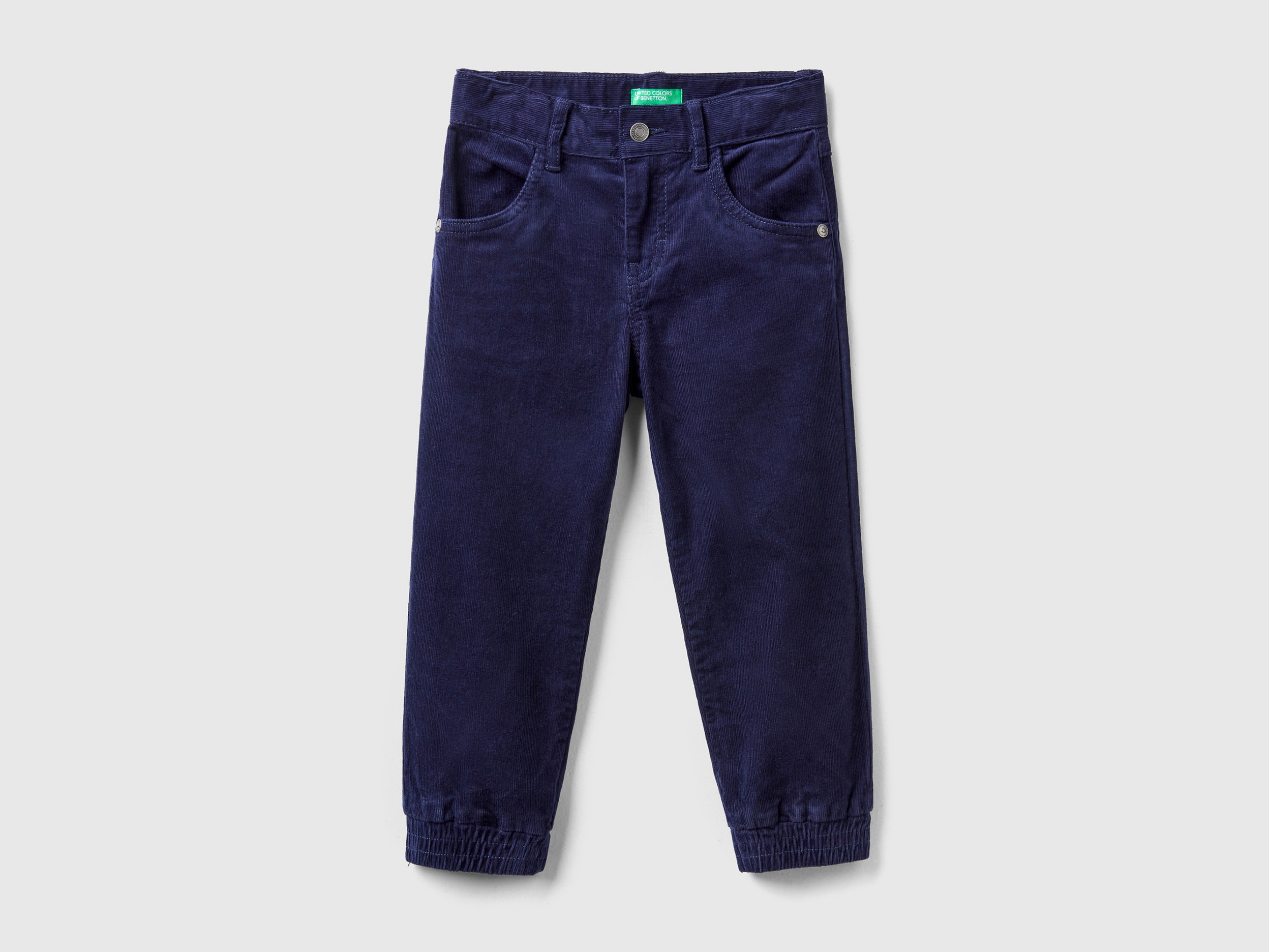 Benetton, Stretch Corduroy Trousers, size 18-24, Dark Blue, Kids