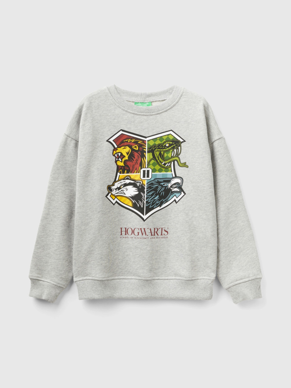Benetton, Harry Potter - Sweater Over Fit, Hellgrau, male