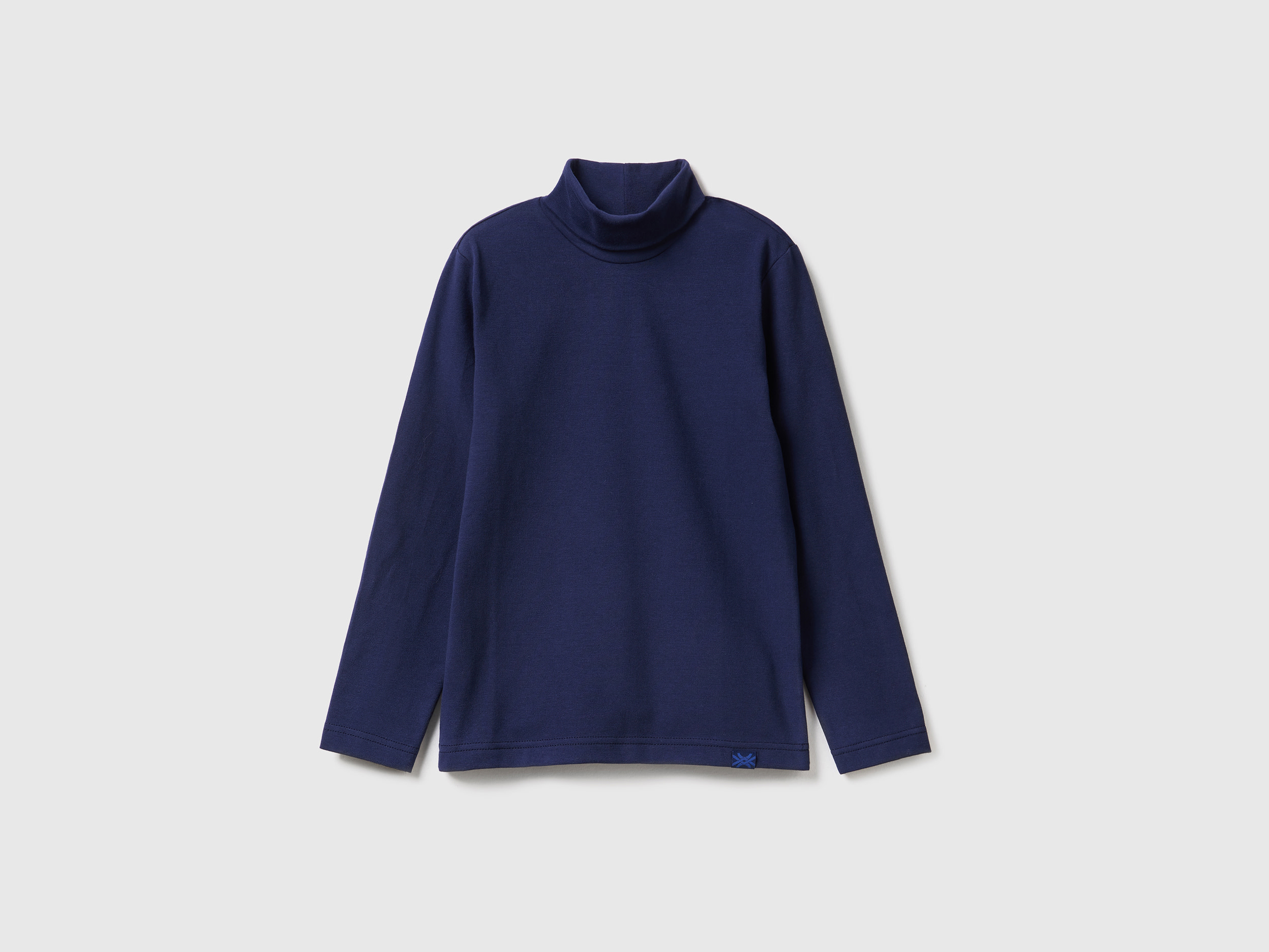 Benetton, Long Sleeve Turtleneck T-shirt, size XL, Dark Blue, Kids