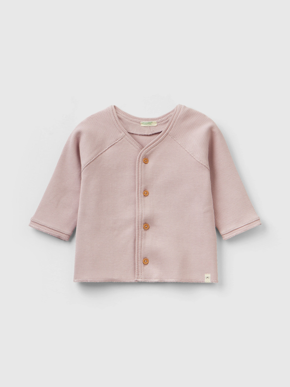Benetton, Sweatshirt With Buttons, Pink, Kids