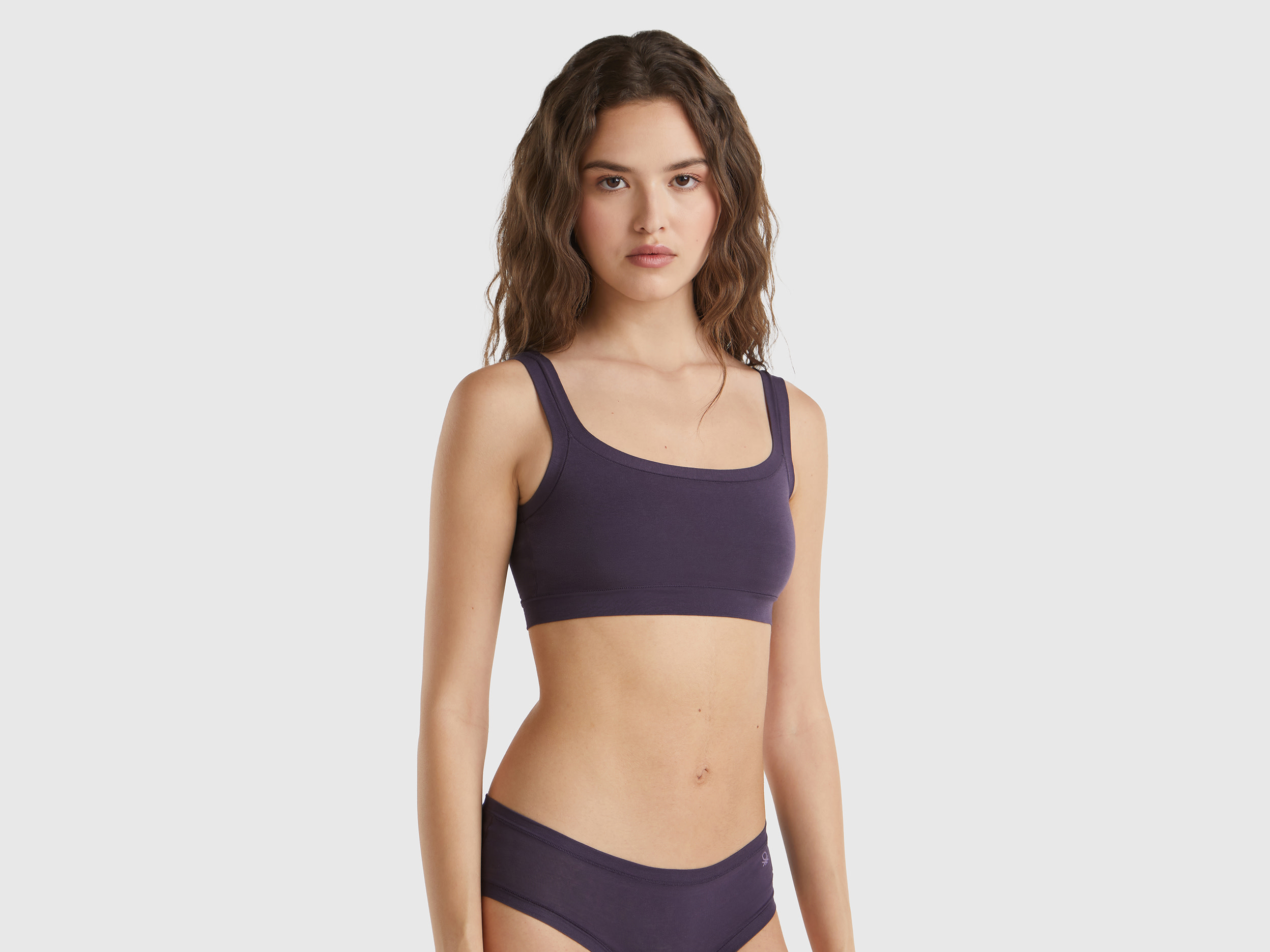Benetton, Brassiere Cotone Biologico Super Stretch, , Donna