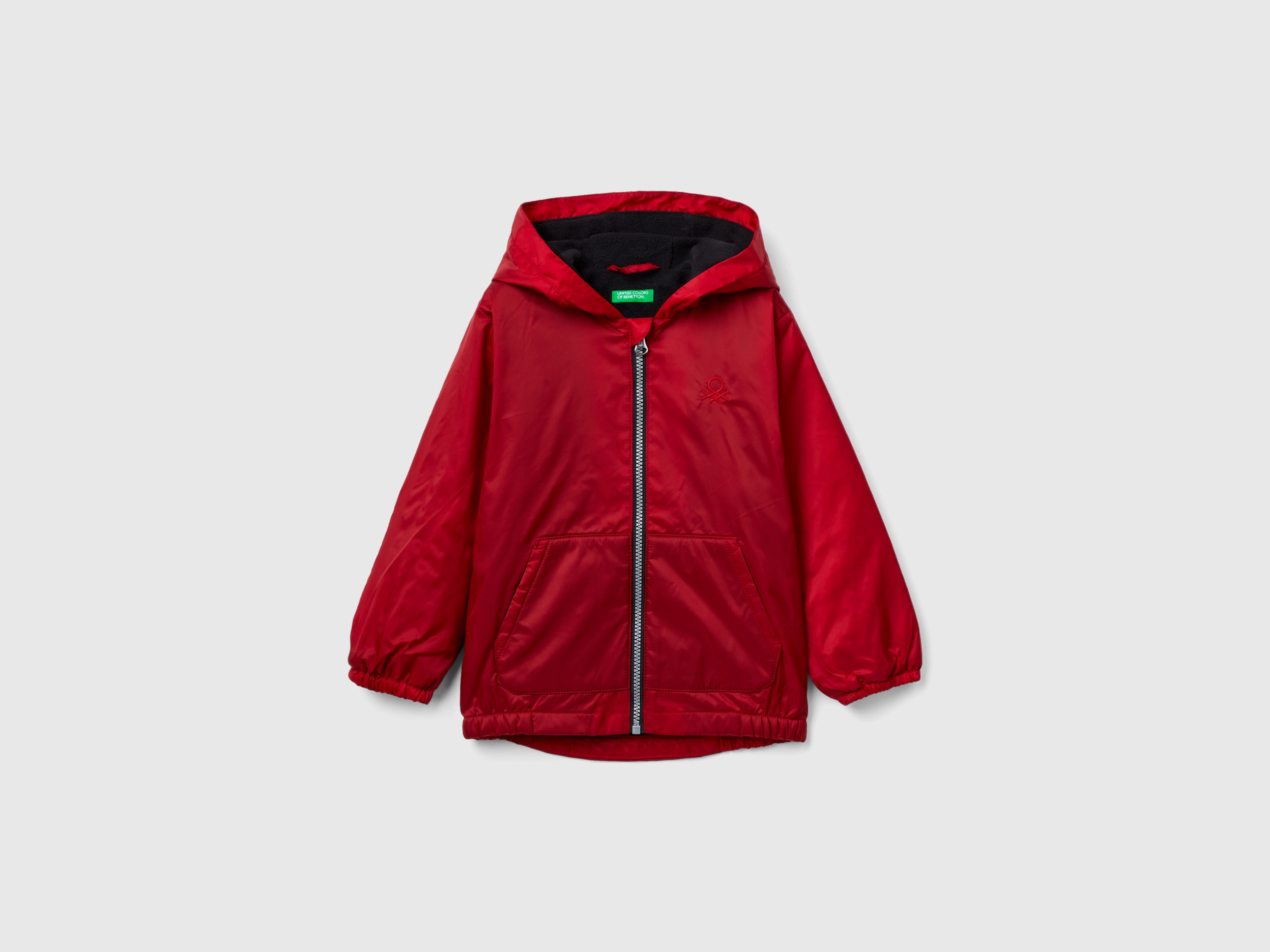 Benetton, Jacket With Oversized Hood, size 12-18, Red, Kids