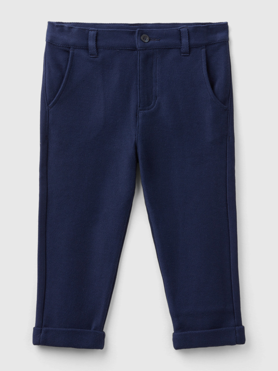 Benetton, Regular Fit Sweat Trousers, Dark Blue, Kids