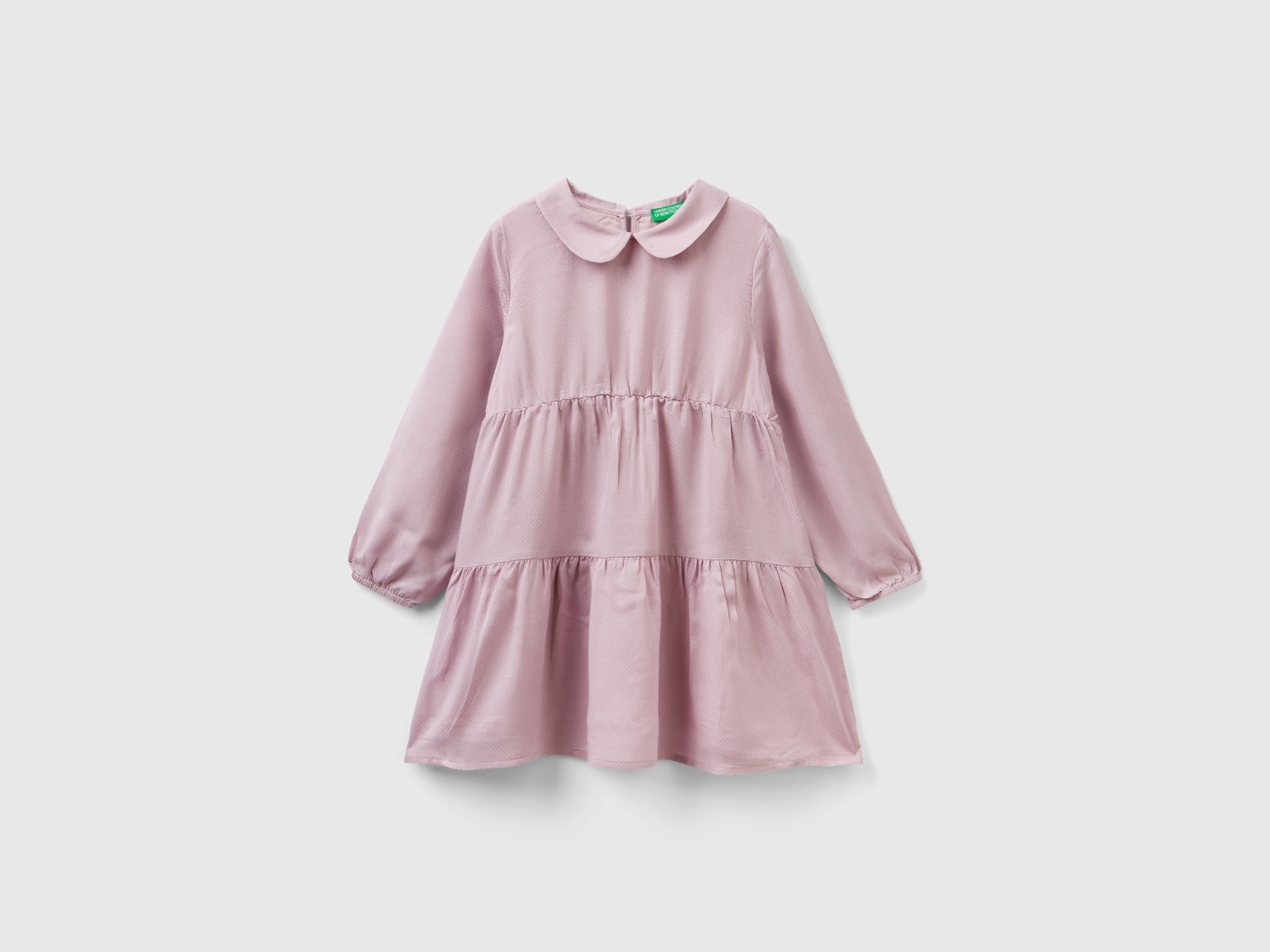 Benetton, Short Dress With Lurex, size 5-6, Pink, Kids