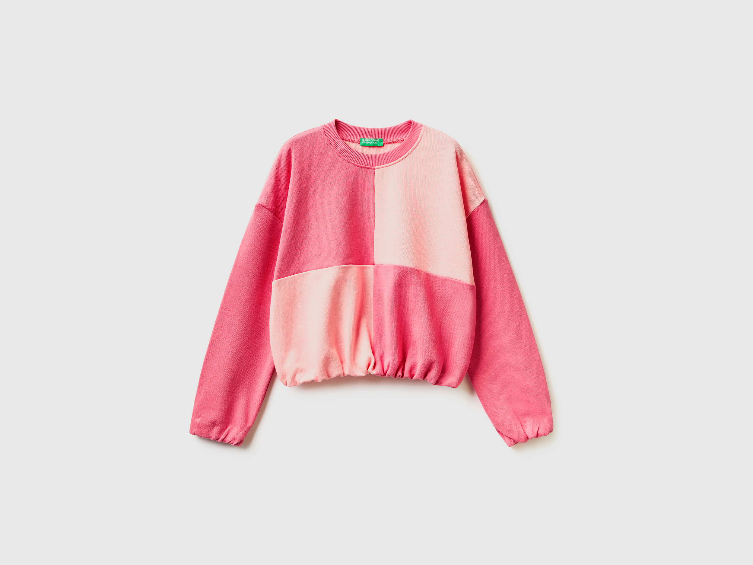 Benetton, Sweatshirt With Maxi Check, size 3XL, Pink, Kids