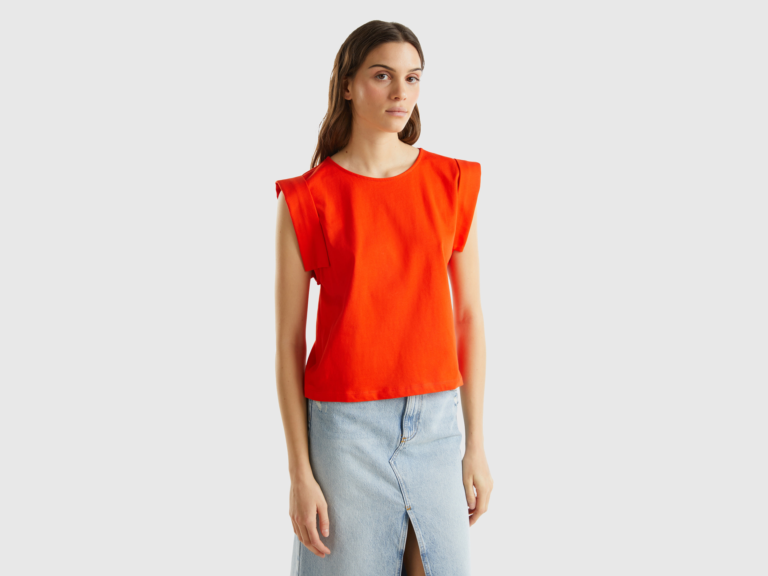 Benetton, T-shirt Con Manica Ad Angelo, , Donna